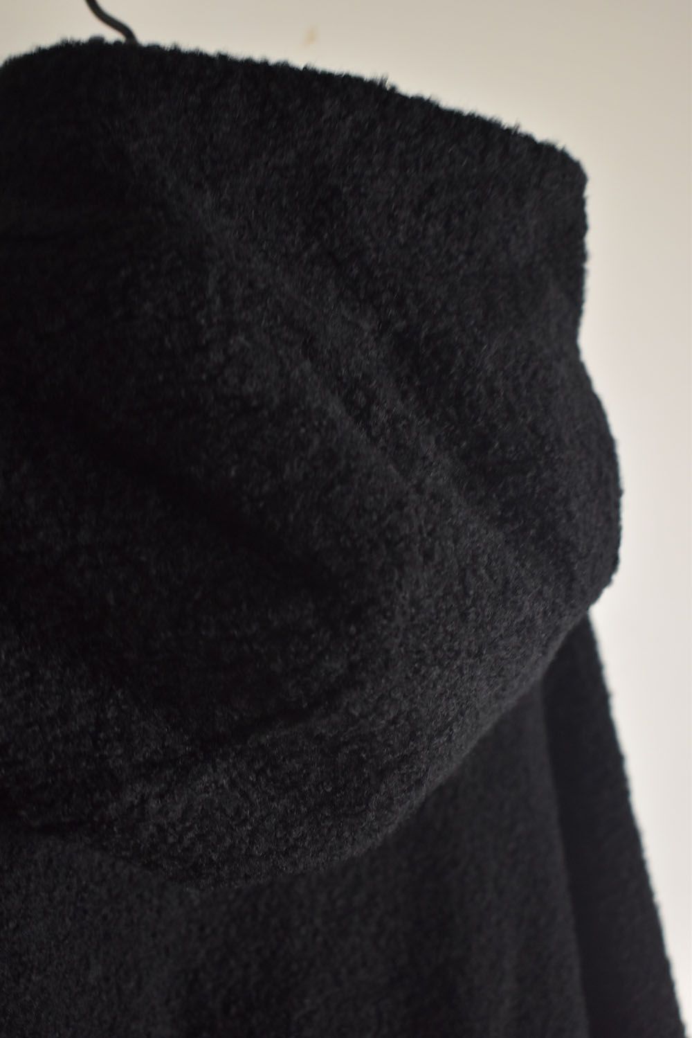 Loop Knit Oversized Layered Hooded Pullover"Black" / ループニットオーバーサイズレイヤードフーデッドプルオーバー"ブラック"