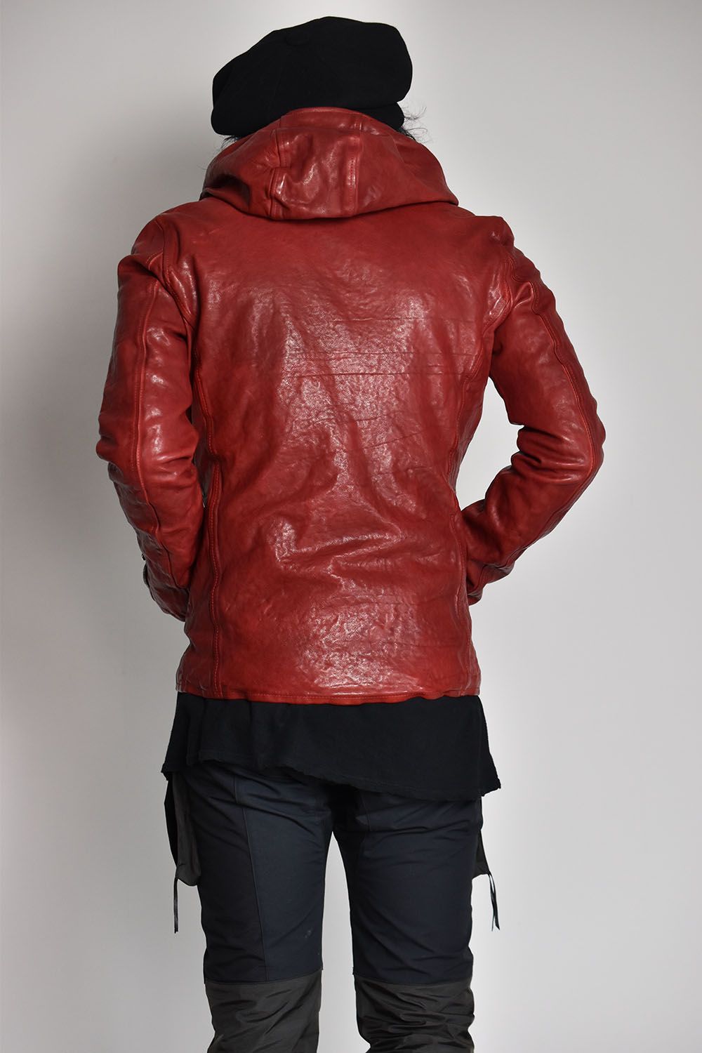 Italy Shoulder Garment-Dyed Hooded Blouson"Red"/イタリーショルダーガーメントダイフーディブルゾン"レッド"