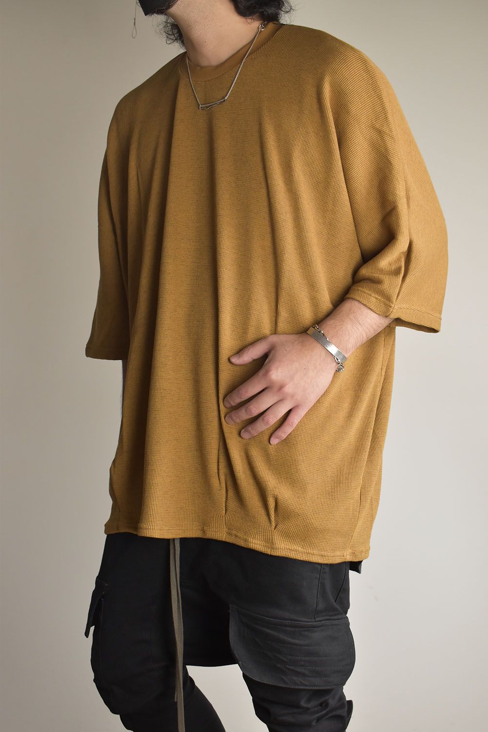 Waffle Dolman Tee"Raw Unber" / ワッフルドルマンTee"ローアンバー"