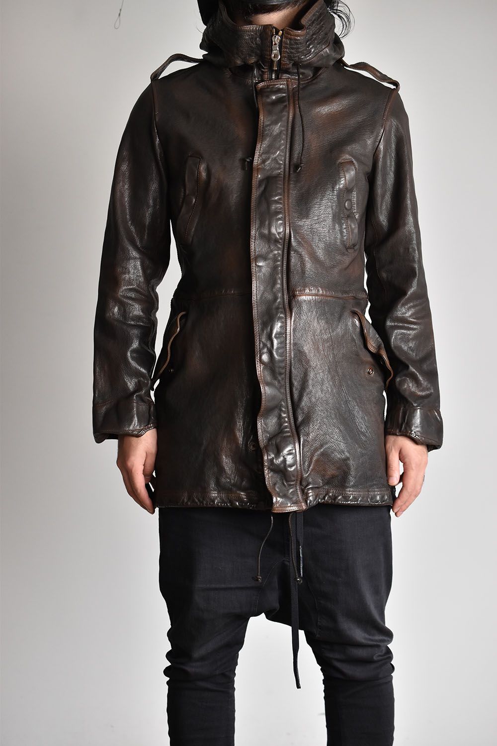 ISAMU KATAYAMA BACKLASH - Goat Leather Mods Coat