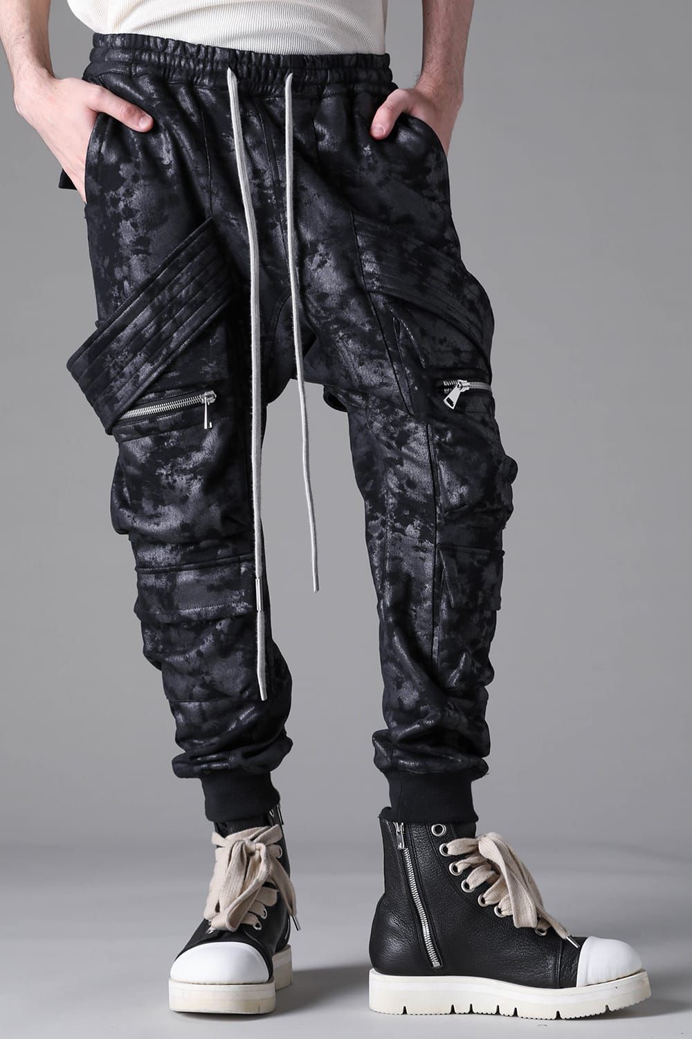 《2026AW先行予約》Sweat Belt Cargo Sarrouel Easy"Black" / スウェットベルトカーゴサルエルイージー"ブラック"