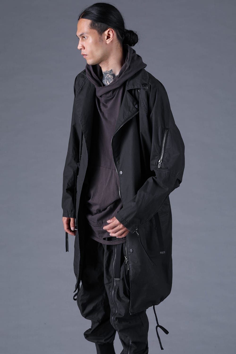 《2027SS先行予約分》Pigment-Coated Rider's Coat"Black" / 顔料コーティングライダースコート"ブラック"