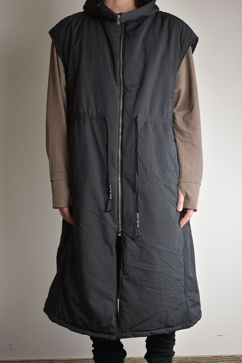 Chill Buster Sleeve Less Long Parka"Black"/チルバスタースリーブレスロングパーカー"ブラック"