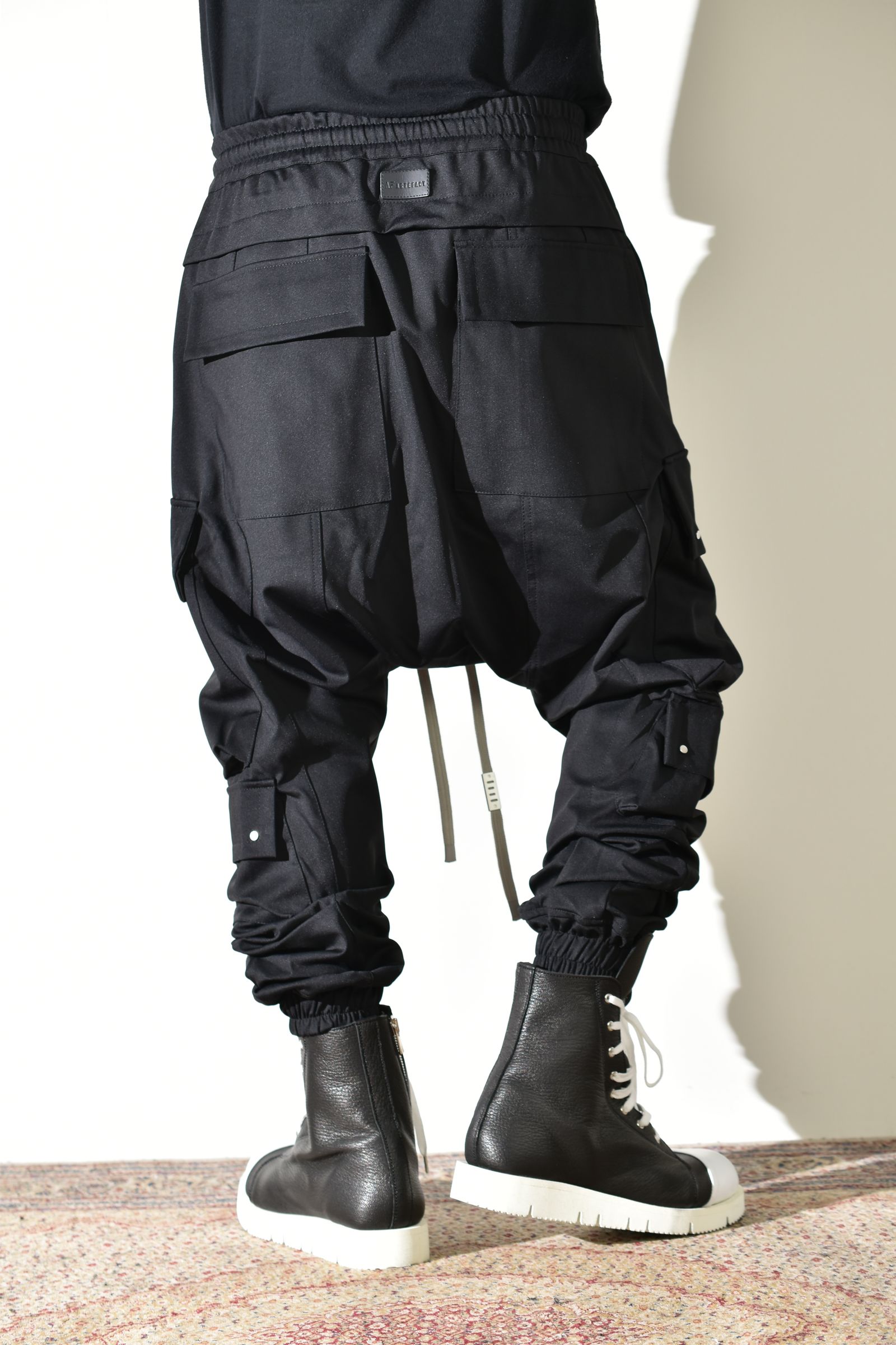 Technical Nylon Military Sarrouel Easy Pants"Black" / テクニカルナイロンミリタリーサルエルイージーパンツ"ブラック"