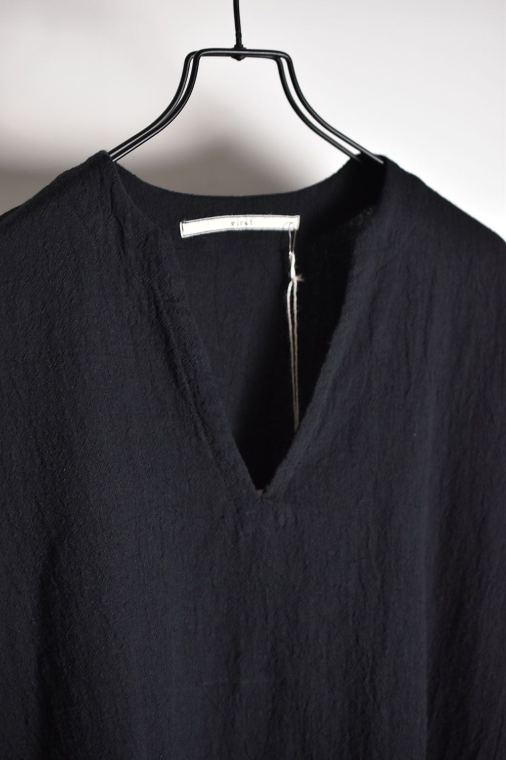 Linen Shirts Pullover"Black"/リネンシャツプルオーバー"ブラック"