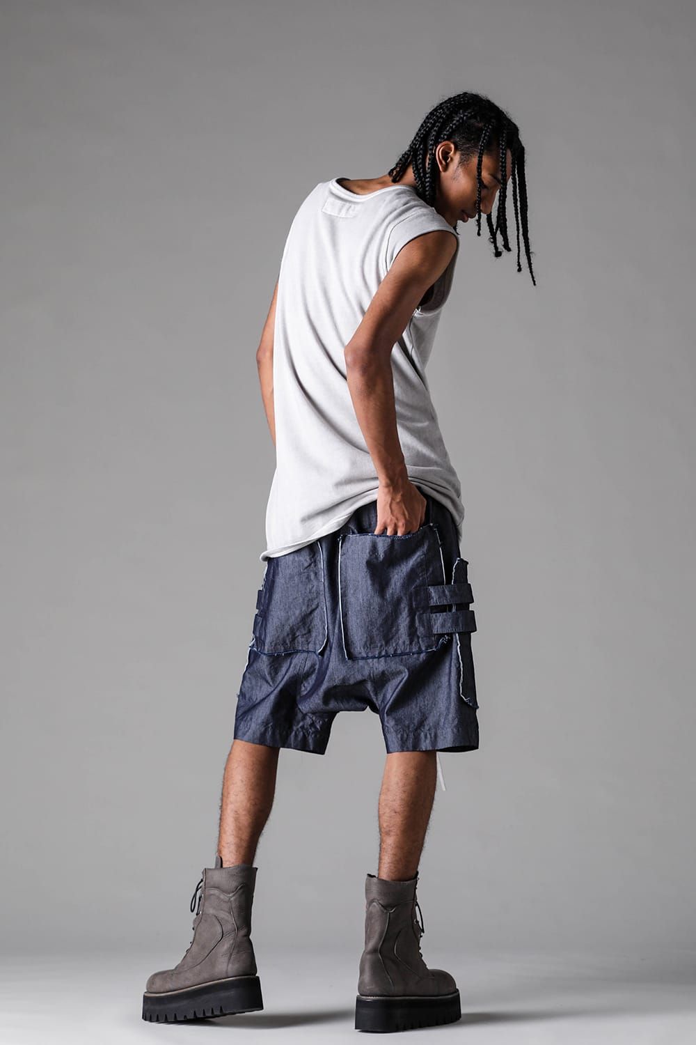 《2027SS先行予約》Cotton Nylon Cargo Shorts"Navy" / コットンナイロンカーゴショーツ"ネイビー"