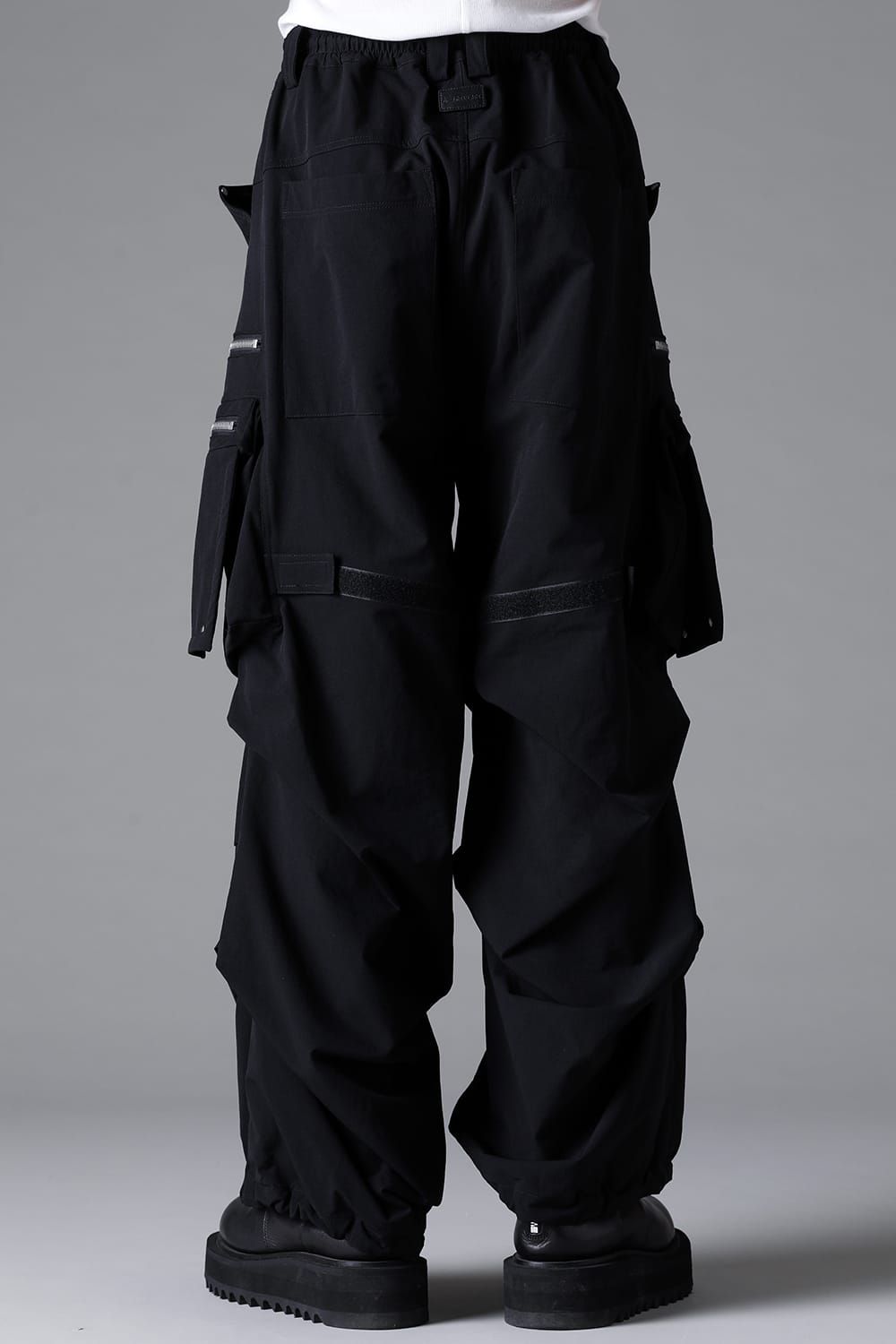 《2026SS先行予約》Stretch Nylon Cargo Tuck Wide Pants"Black" / ストレッチナイロンカーゴタックワイドパンツ"ブラック"