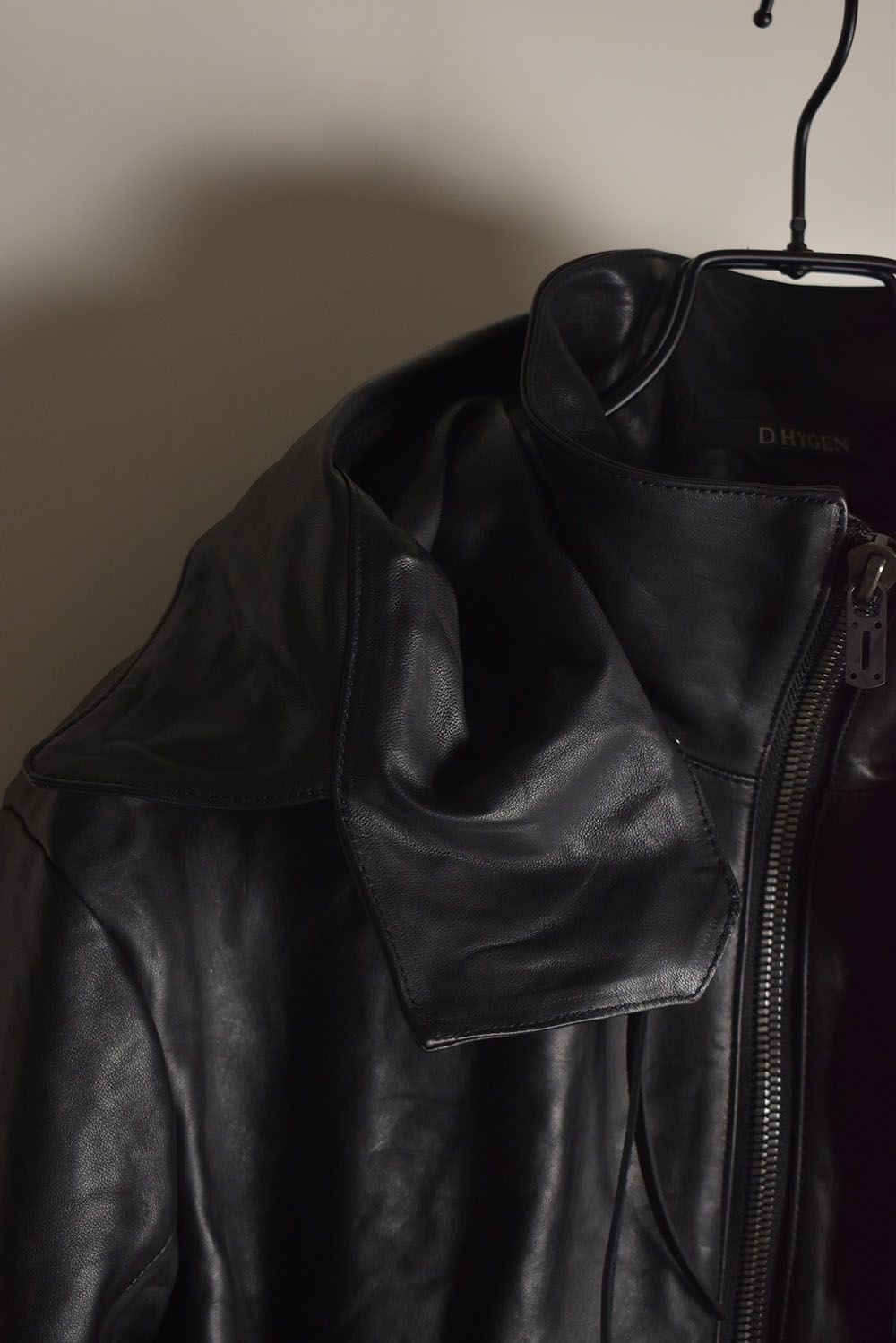 Horse Leather Hood Attachd Jacket "Black" / ホースレザーフードアタッチドジャケット"ブラック"