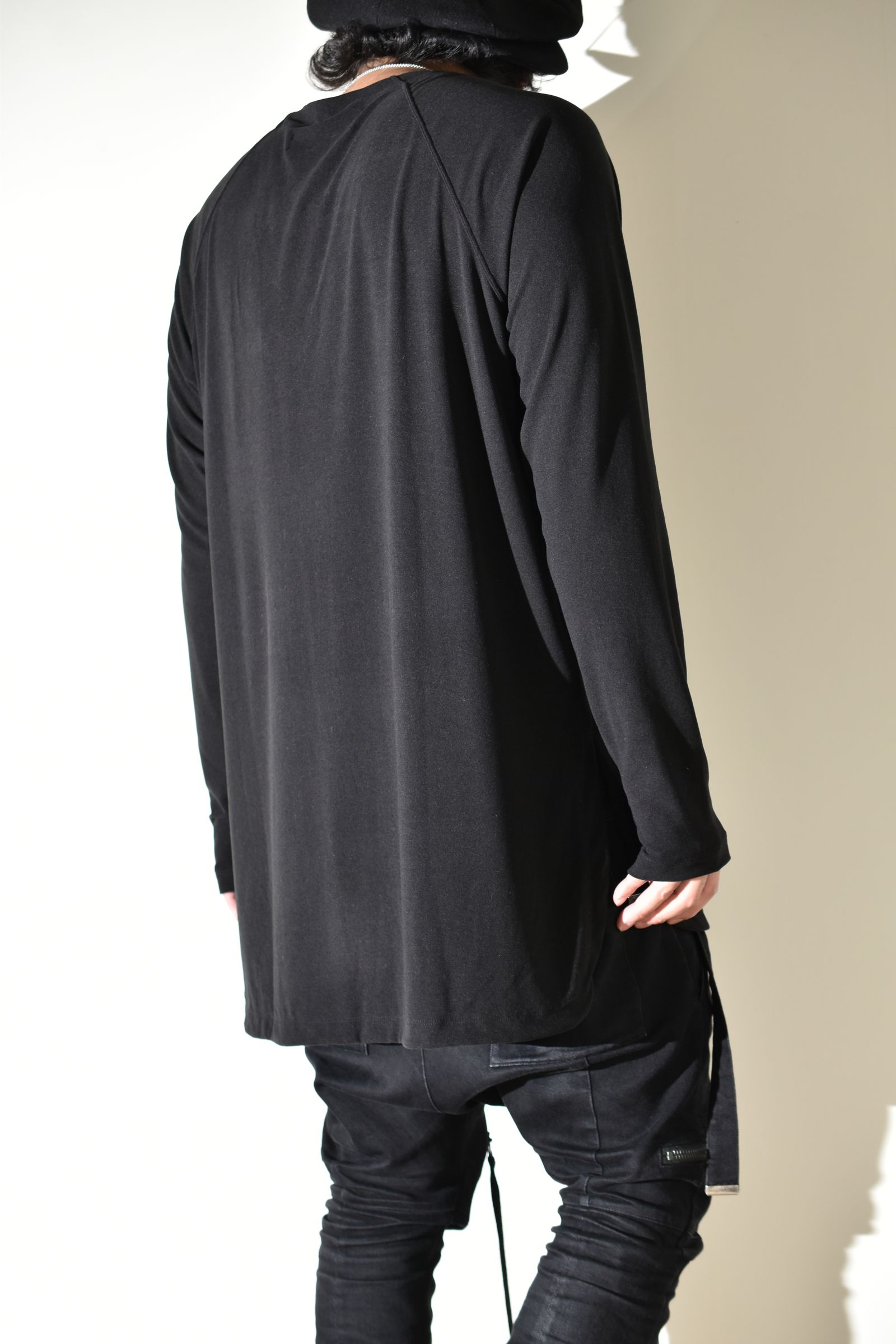 Loose Neck Premier Long Sleeve Tee"Black" /  ルーズネックプレミアロングスリーブTee"ブラック"