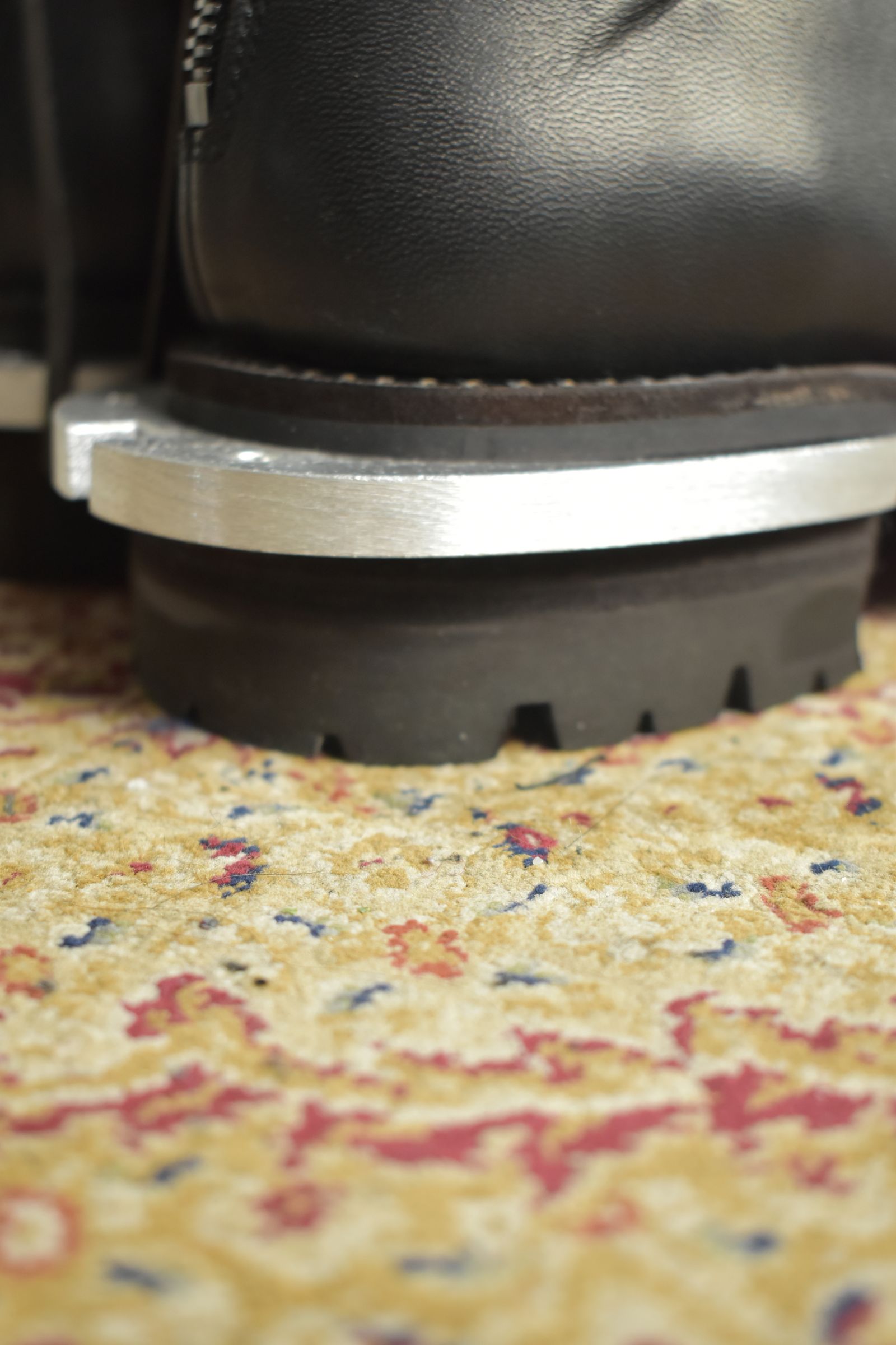 Metal Heel Balmoral Back Zip Boots"Teacore Black" / メタルヒールバルモラルバックジップブーツ"ティーコアブラック"