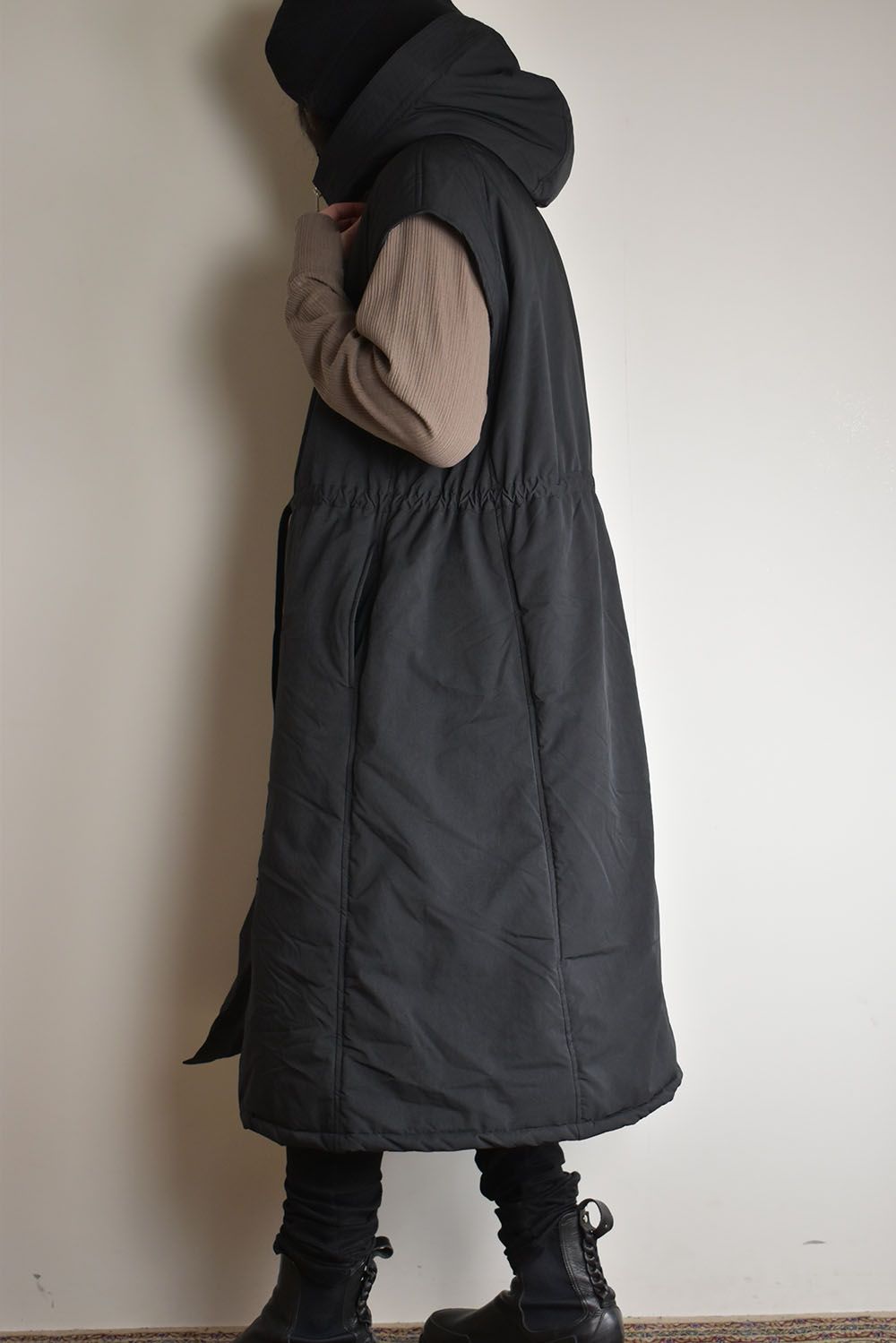 Chill Buster Sleeve Less Long Parka"Black"/チルバスタースリーブレスロングパーカー"ブラック"