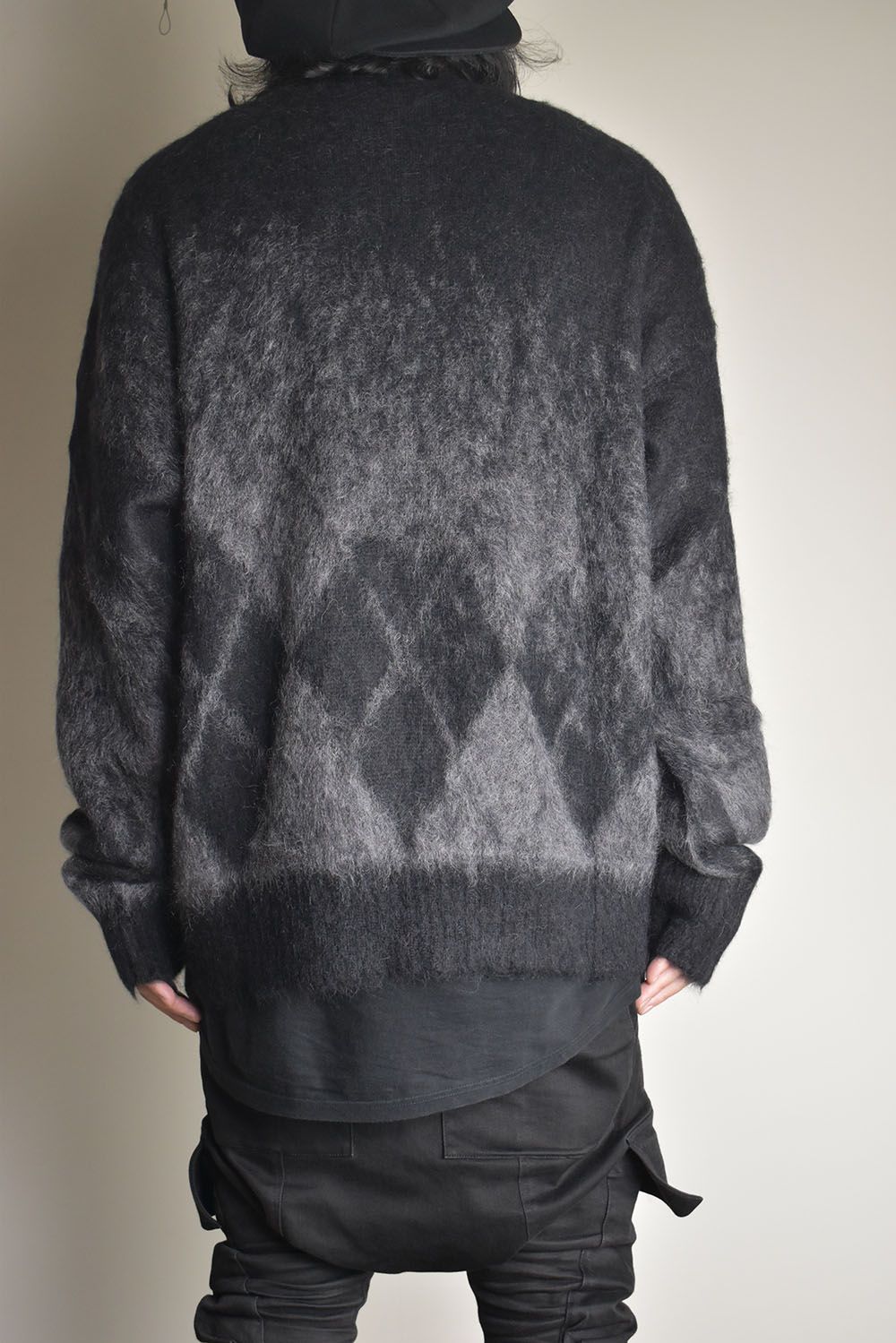 Mohair Alpaca Knit Pullover"Black Grap" / モヘアアルパカニットプルオーバー"ブラックグレープ"