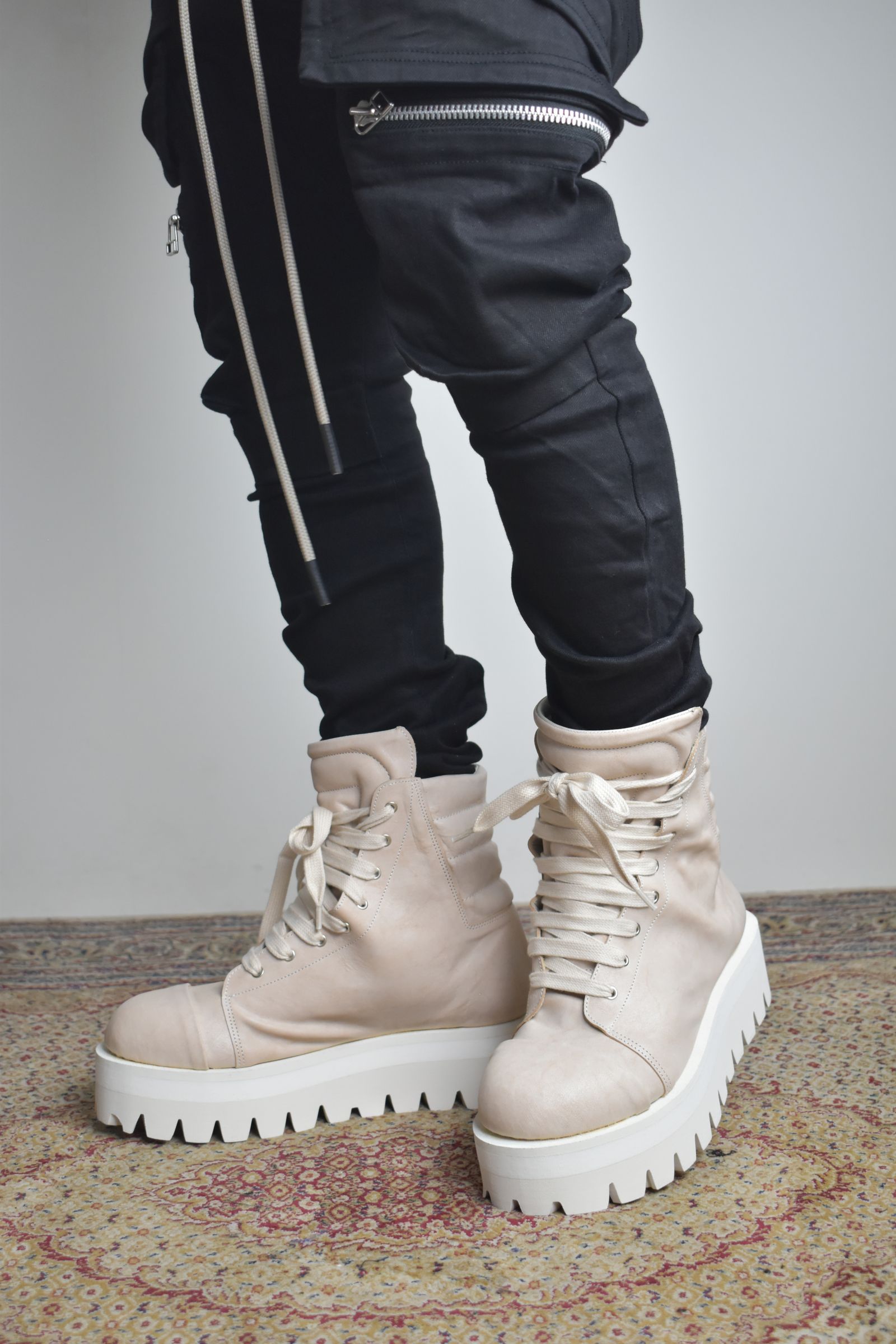 Sneaker Boots"Ash Pink×White" / スニーカーブーツ"アッシュピンク×ホワイト"