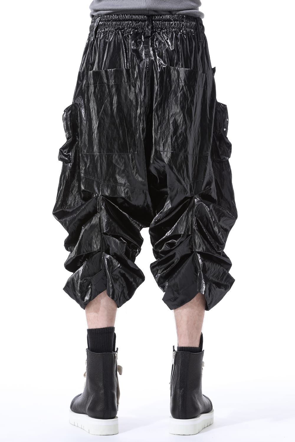 《2027SS先行予約分》 Fat Laces Leather Sneaker Boots "Black × White" / ファットレースレザースニーカーブーツ"ブラック×ホワイト"