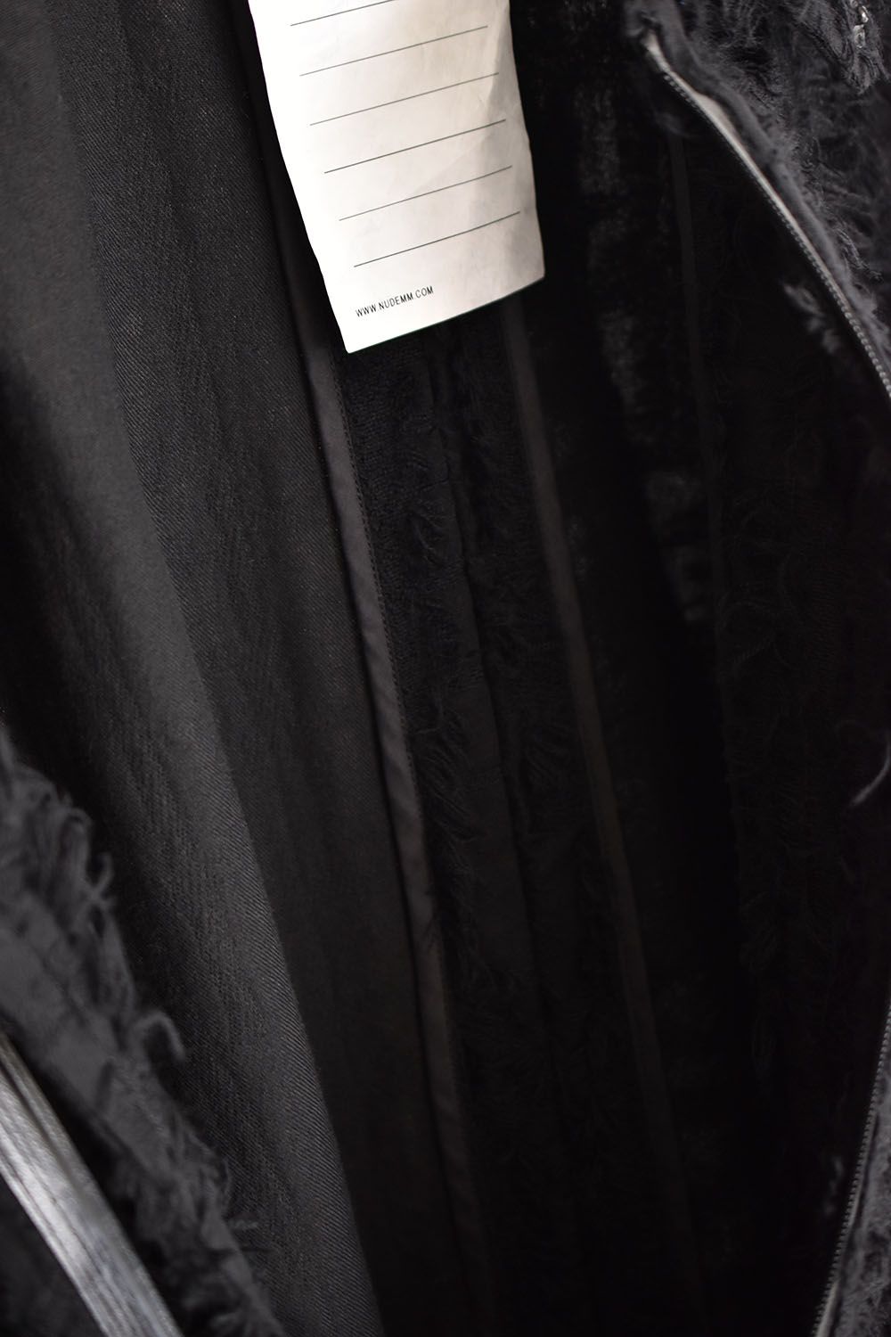 ウールカットジャガード Multi Zip Overside Coat"Black"/マルチジップオーバーサイズコート"ブラック"