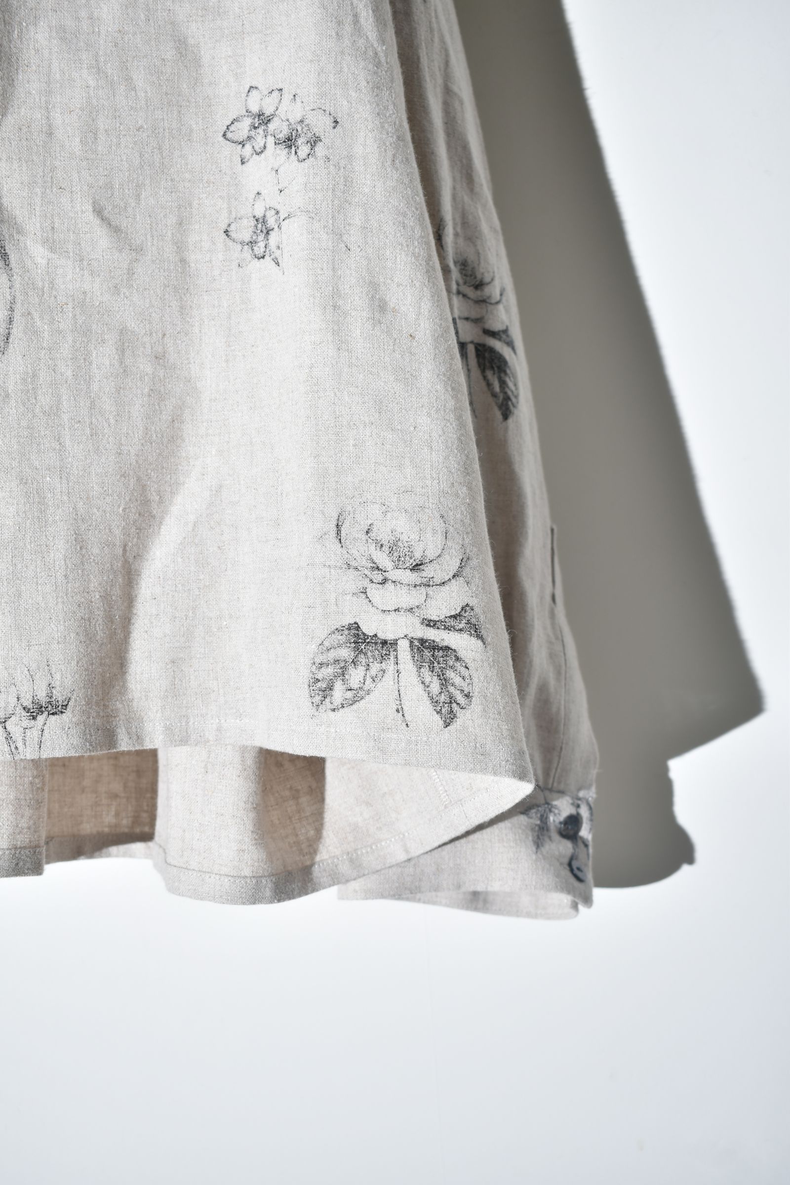 Botanical Print Oversized Shirt "Ecru" / ボタニカルプリントオーバーサイズシャツ"エクリュ"