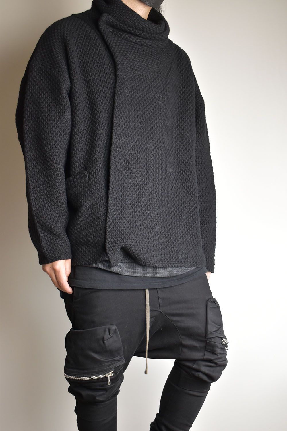 1.5G Snap Cardigan "Black" / 1.5Gスナップカーディガン"ブラック"