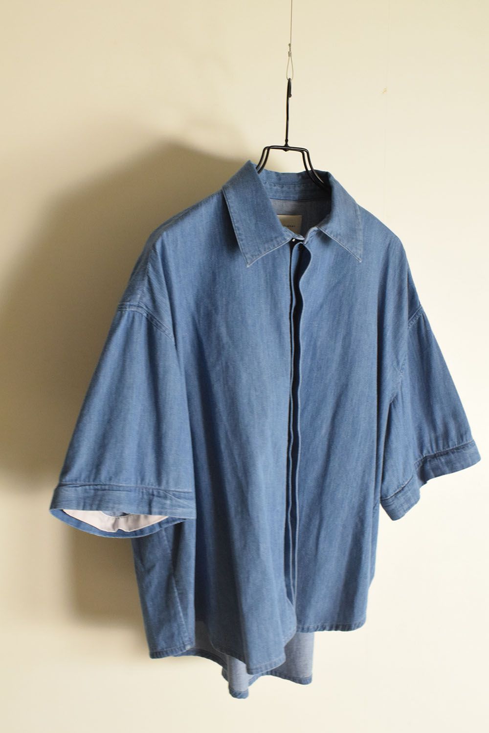 Detachable Sleeve Hook Cuff Shirt"Blue Washed" / デタッチャブルスリーブホックカフスシャツ"ブルーウォッシュド"