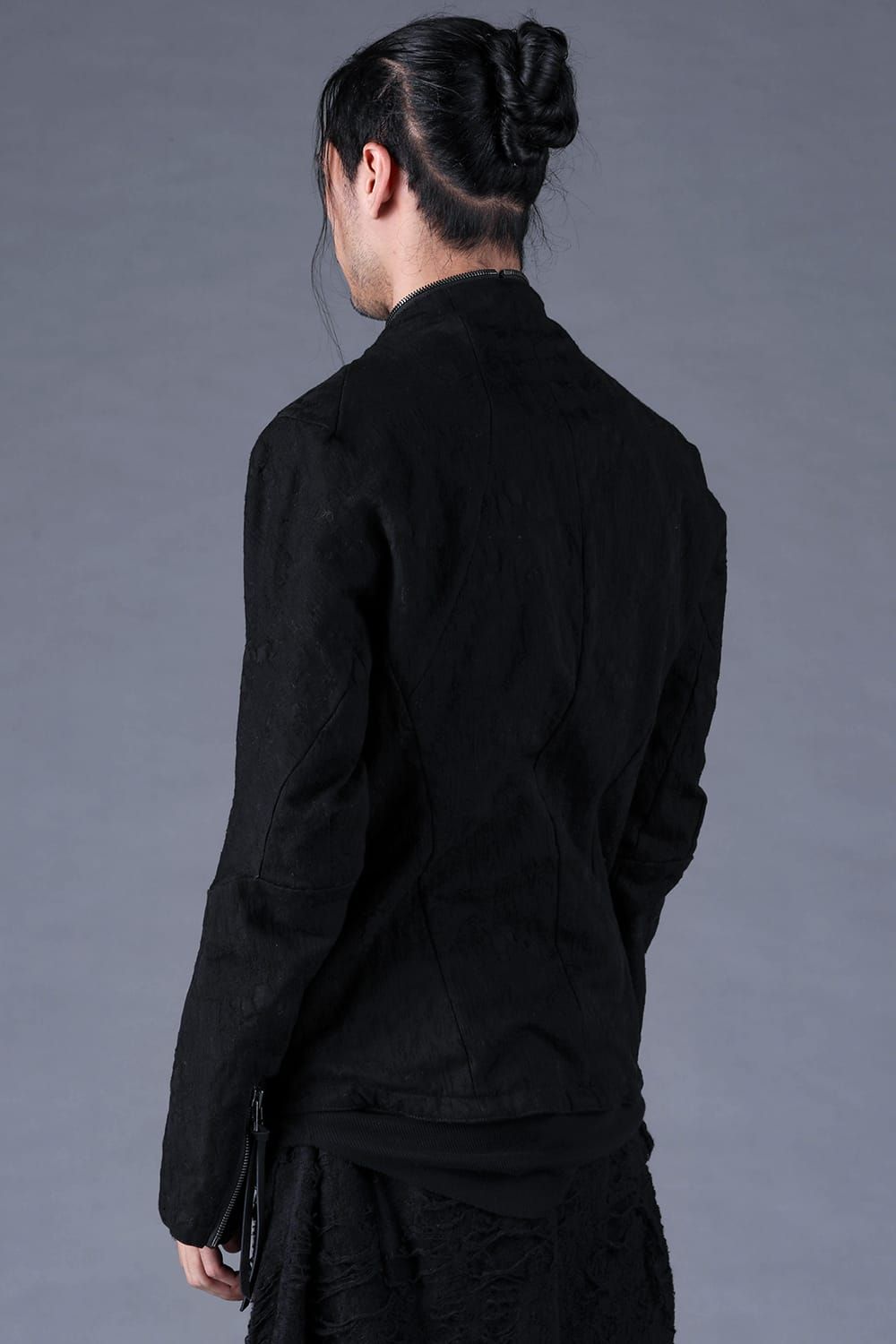 Damage Jacquard Single Rider Jacket"Black" / ダメージジャガードシングルライダースジャケット"ブラック"