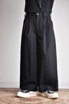 Folding Wide Trousers"Black"/フォールディングワイドトラウザーズ"ブラック"