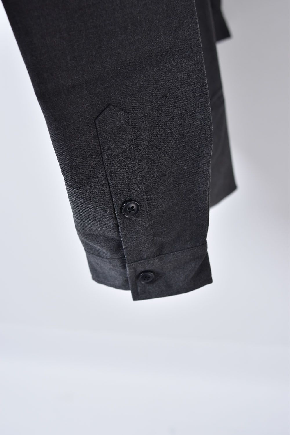 Rayon-Polyester Overfitting Shirt"Grey"/レーヨン,ポリエステルオーバーフィッティングシャツ"グレー"