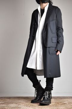 nude:masahiko maruyama.2021AWロングシャツ×ロングジャケット