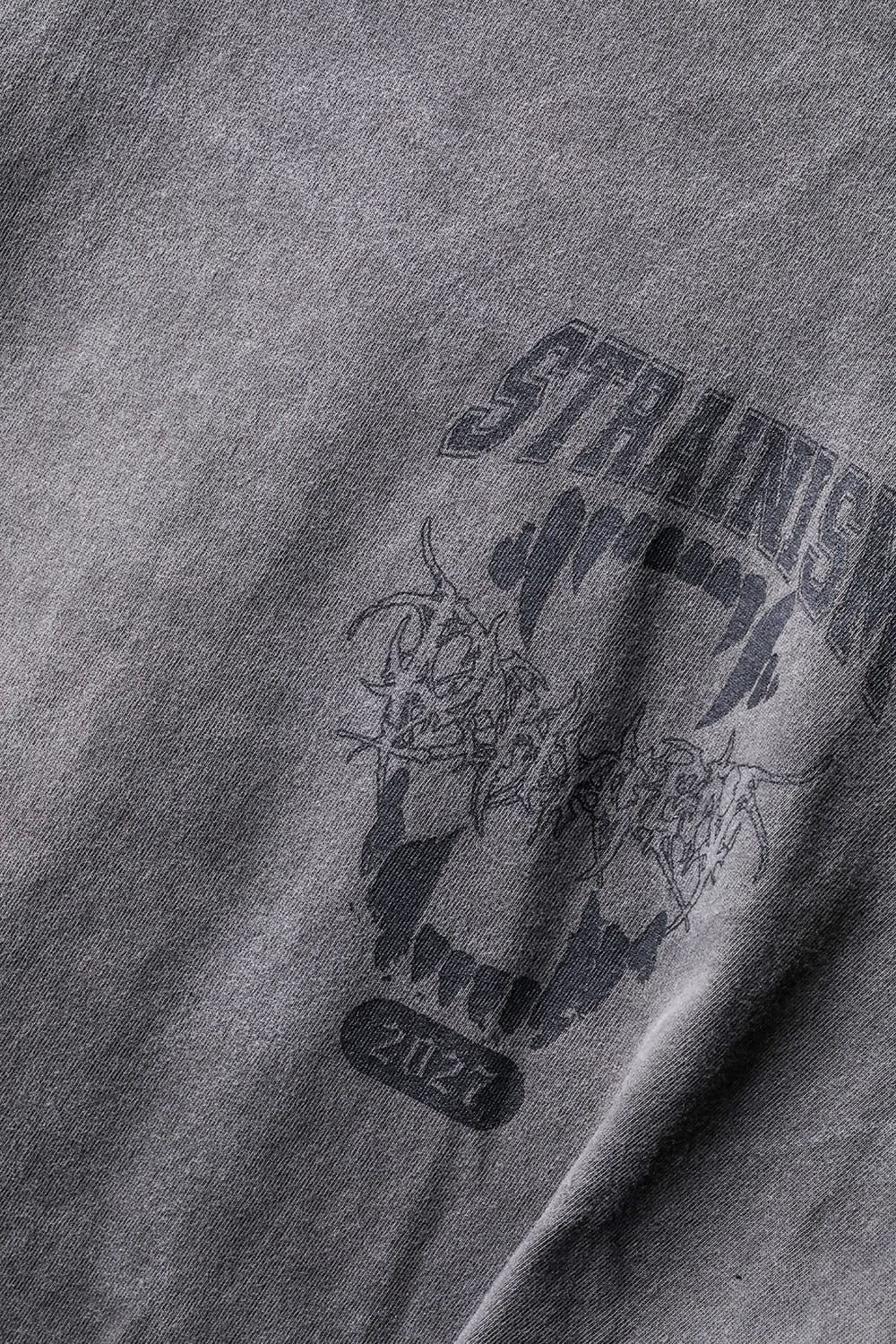 《2027SS先行予約分》Printed T-Shirt: METAL & COLLEGE LOGO "Charcoal" / プリントTee  -Metal & College Logo "チャコール"
