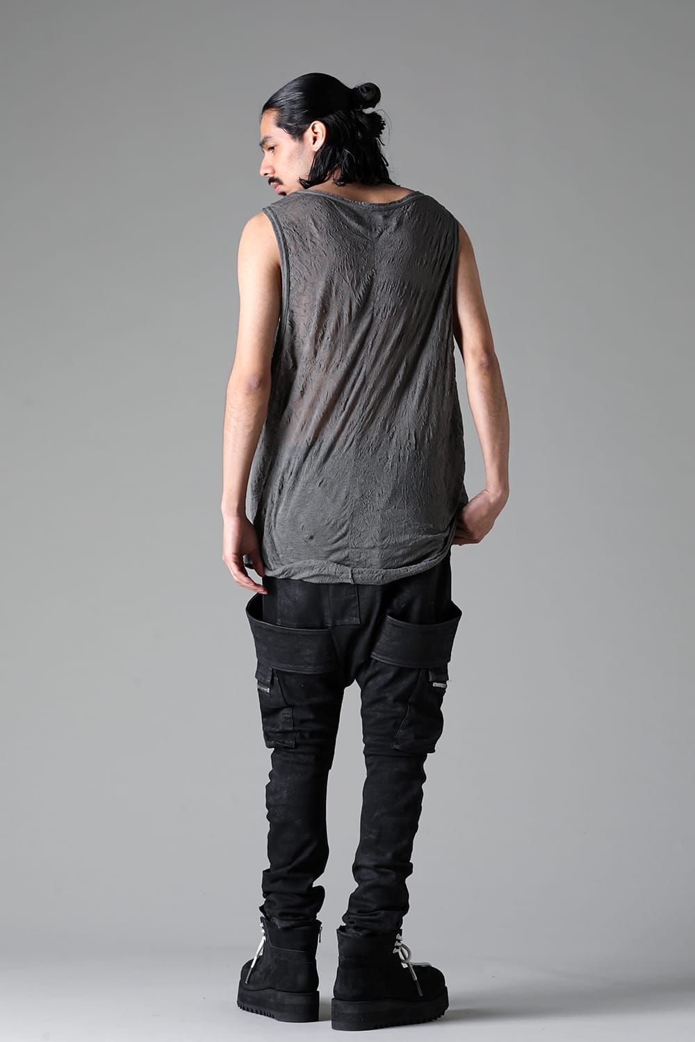 《2025AW先行予約》Gauze Washer Tank Top"Black / Grey / Ivory /Beige" /ガーゼワッシャタンクトップ"ブラック / グレー / アイボリー /ベージュ"