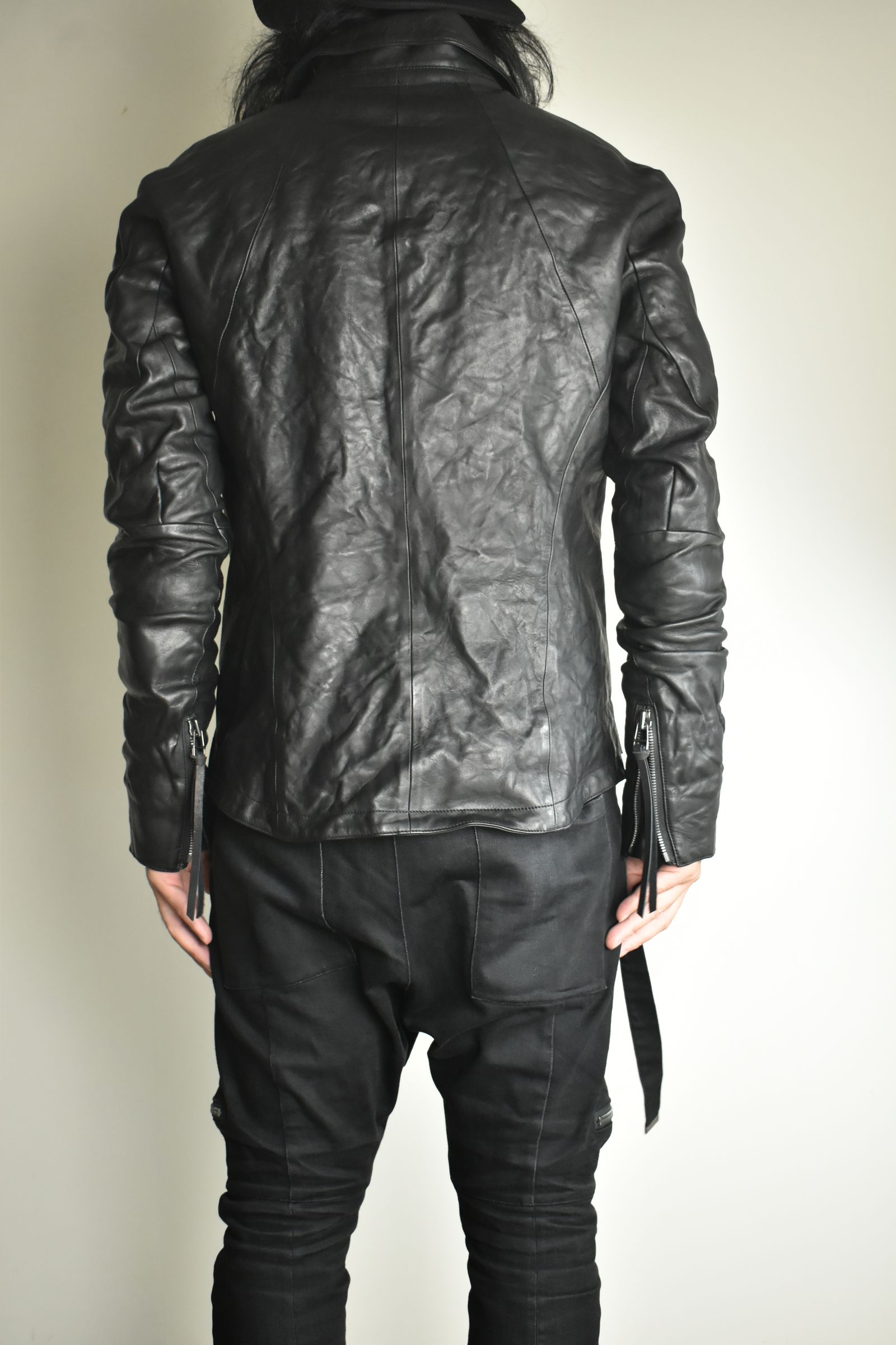 Horse Leather Collar Detachable Jacket"Black" / ホースレザーカラーデタッチャブルジャケット"ブラック"