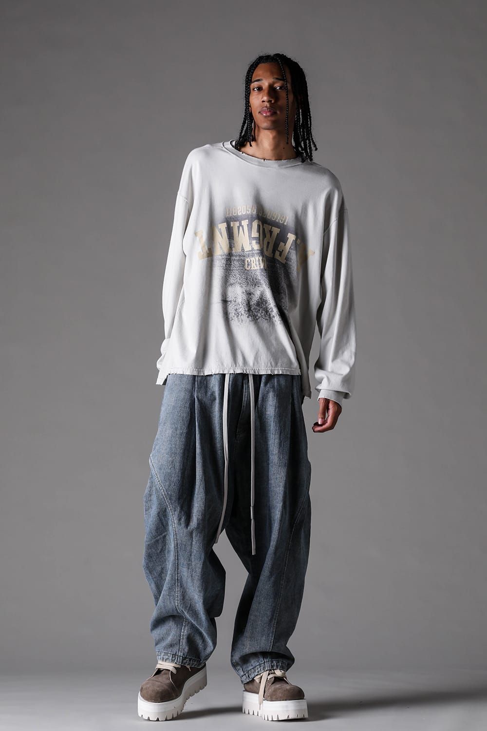 《2027SS先行予約》AFRGMNT Long Sleeve "Burnt Black / Ecru / Smoky Indigo / Ash Mint " / AFRGMNT ロングスリーブ"バーントブラック / エクリュ /スモーキーインディゴ /アッシュミント"