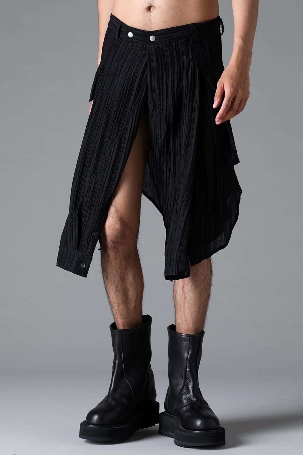 《2026SS先行予約》Sleeve Wrap Skirt"Black / Sand" /スリーブラップスカート"ブラック/サンド"