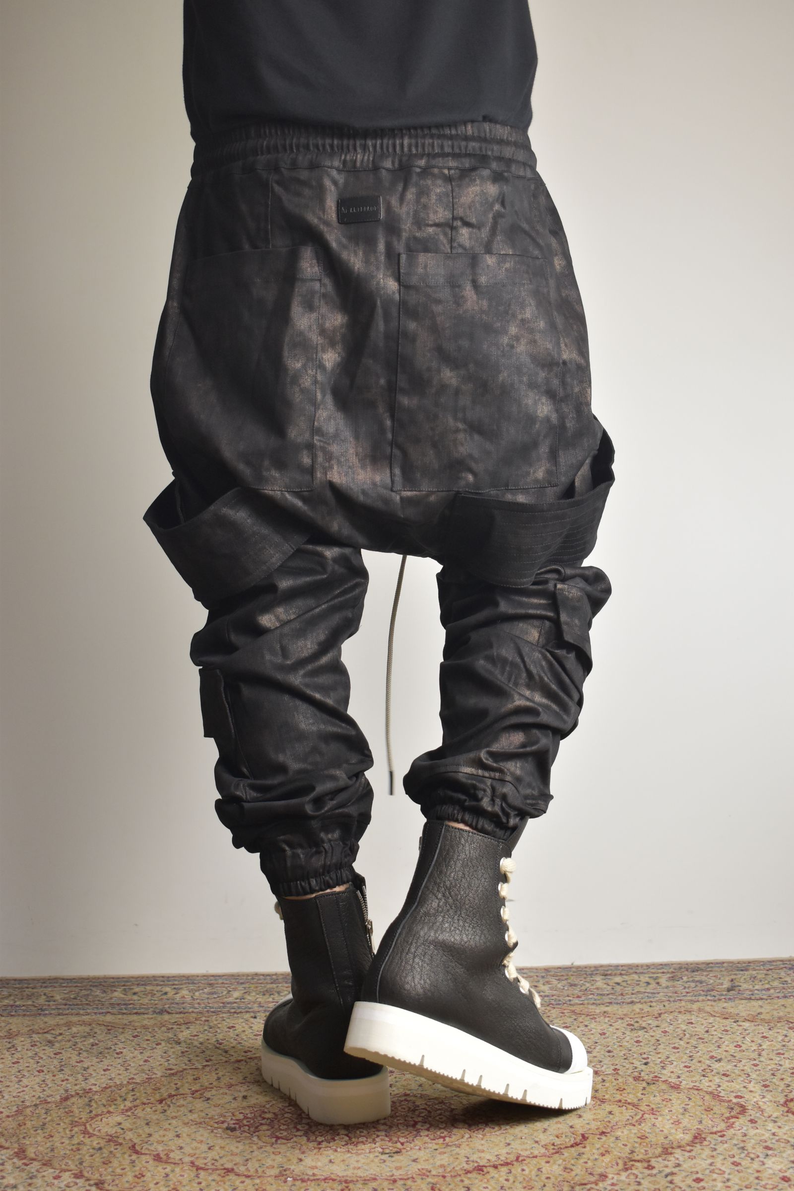 Metal Steam Camouflage Belt Cargo Jogger"Black × Brown" / メタルスチームカモフラージュ ベルトカーゴジョガー"ブラック×ブラウン"