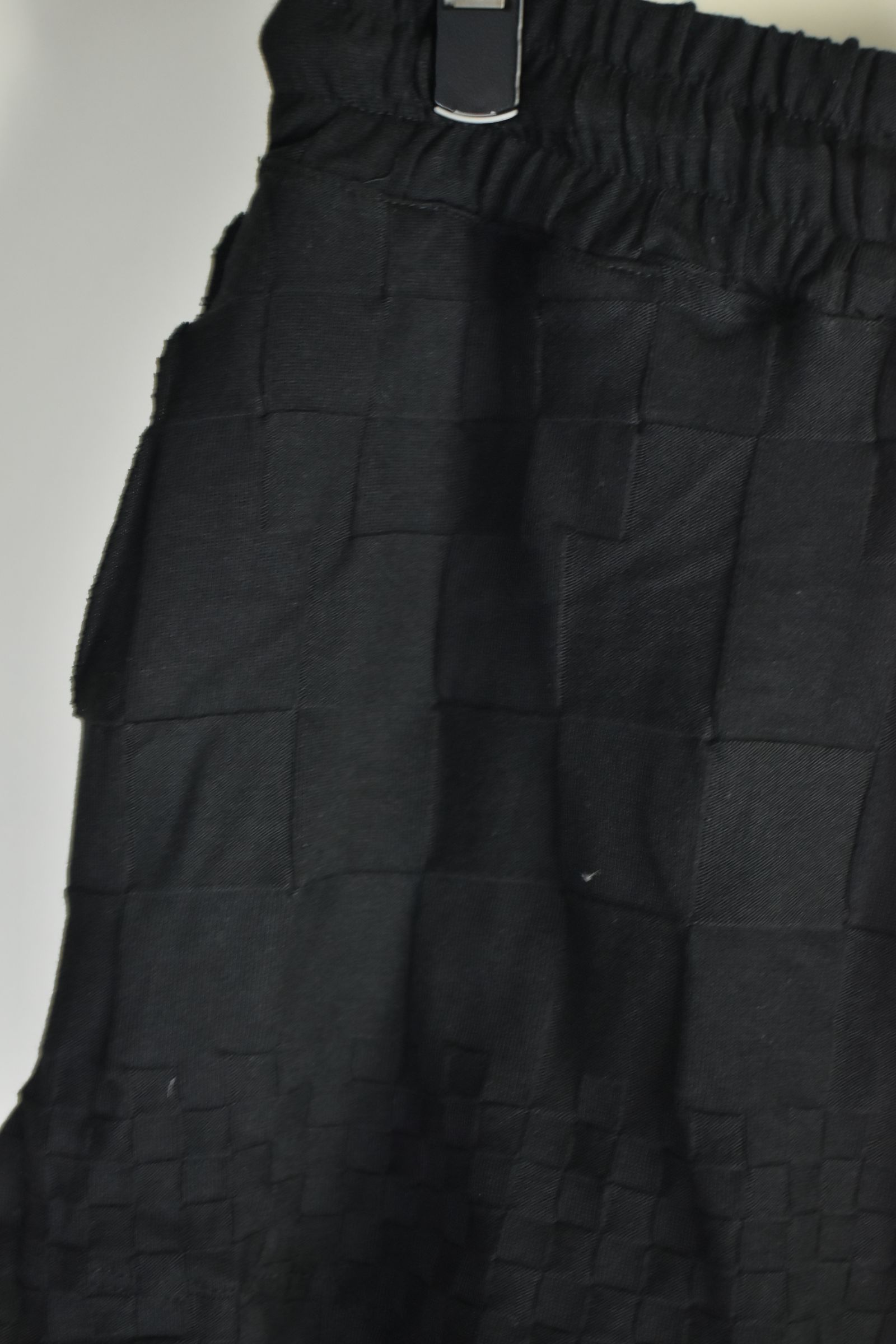 Gradient Plaid Pattern Layered Shorts"Black" / グラデーションチェックパターンレイヤードショーツ"ブラック"