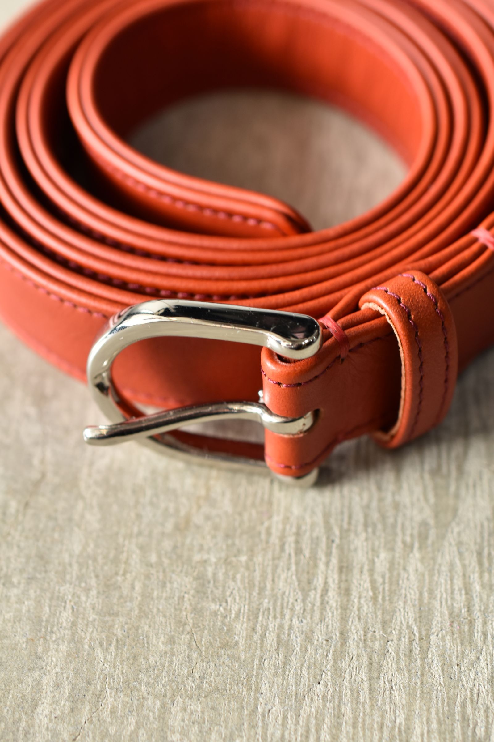 Leather Belt"Vermilion" / レザーベルト "バーミリオン"