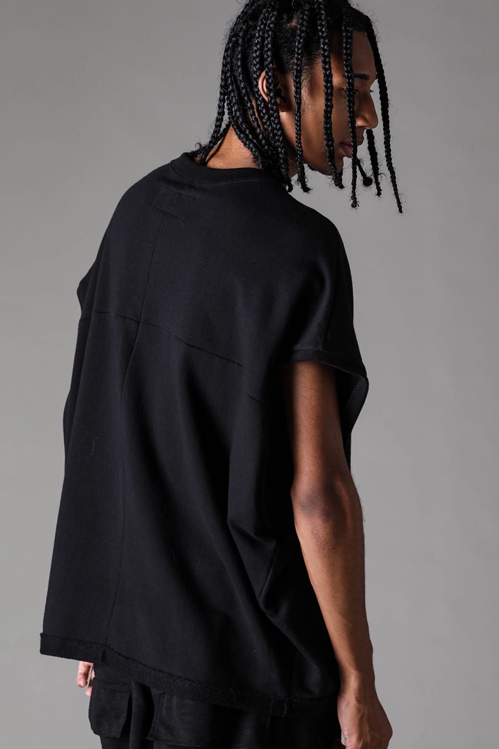 《2027SS先行予約》Lightweight French Terry Over Sized Tank"Black" / ミニ裏毛オーバーサイズタンク"ブラック"