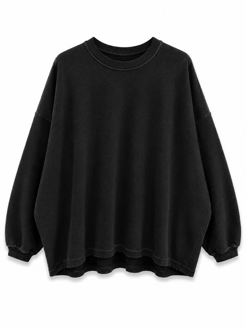 《2027SS先行予約》Lightweight French Terry Jumbo Pullover "Black" / ミニ裏毛ジャンボプルオーバー"ブラック"