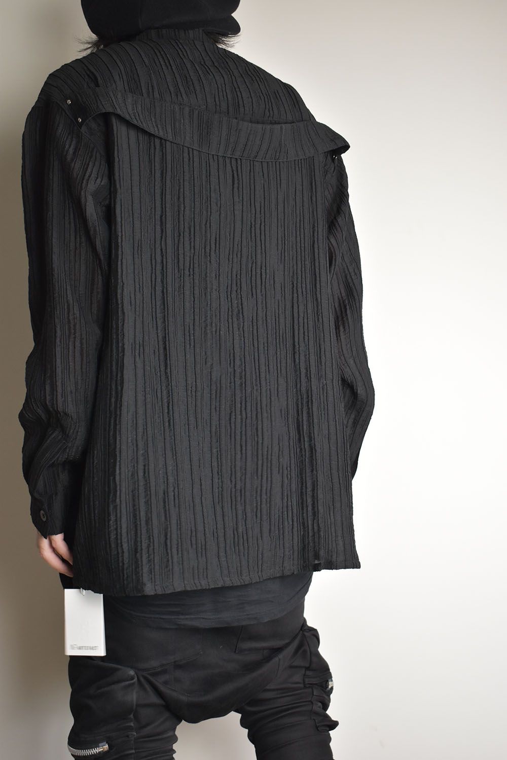 Sheer Yoryu Shirts"Black"/シアーシャツ"ブラック"