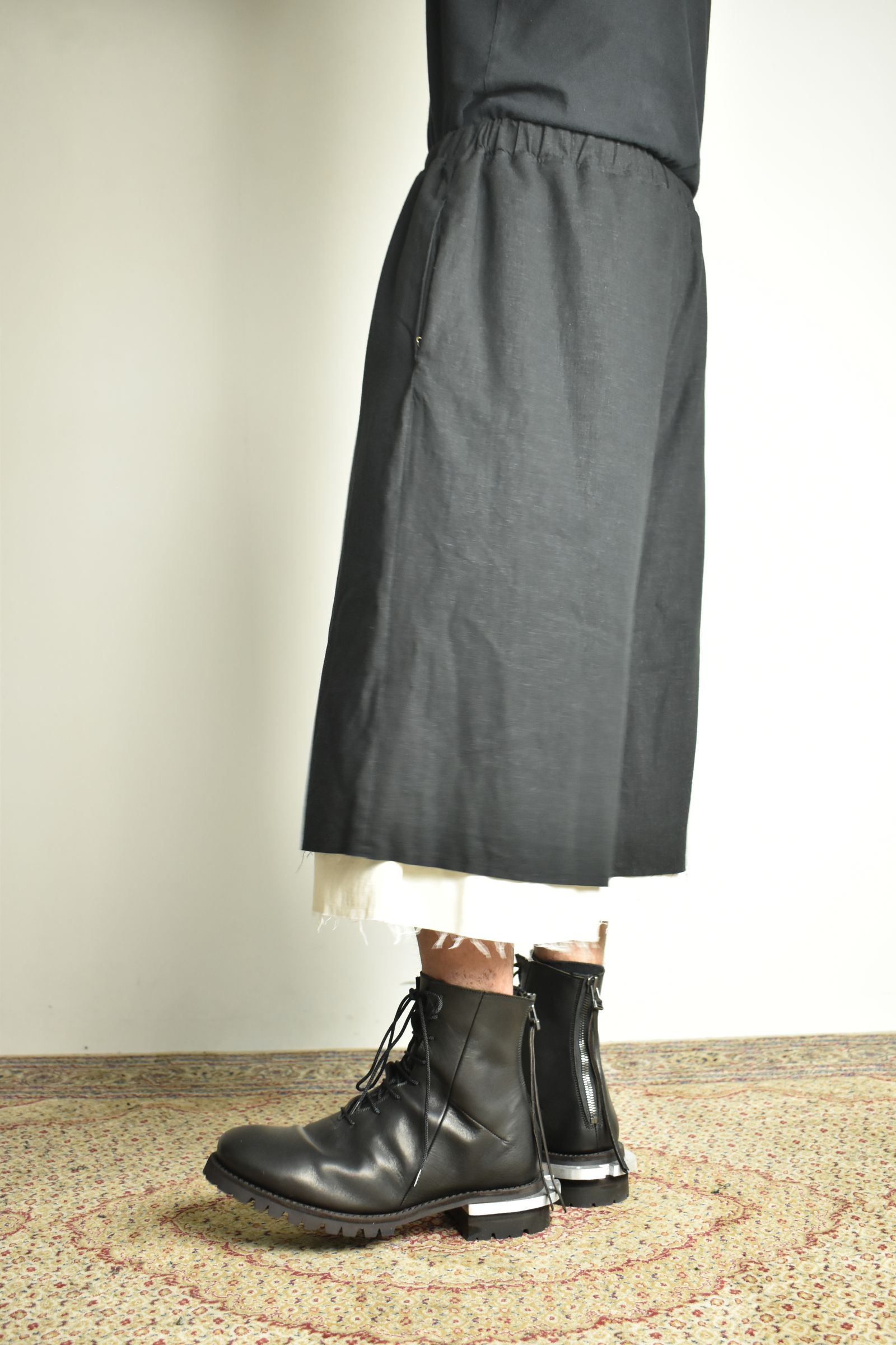 Layerd Easy Half Pants"Black" / レイヤードイージーハーフパンツ"ブラック"