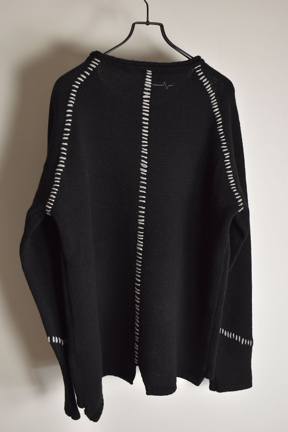 Over Lock Knit Pullover"Black" / オーバーロックニットプルオーバー"ブラック"