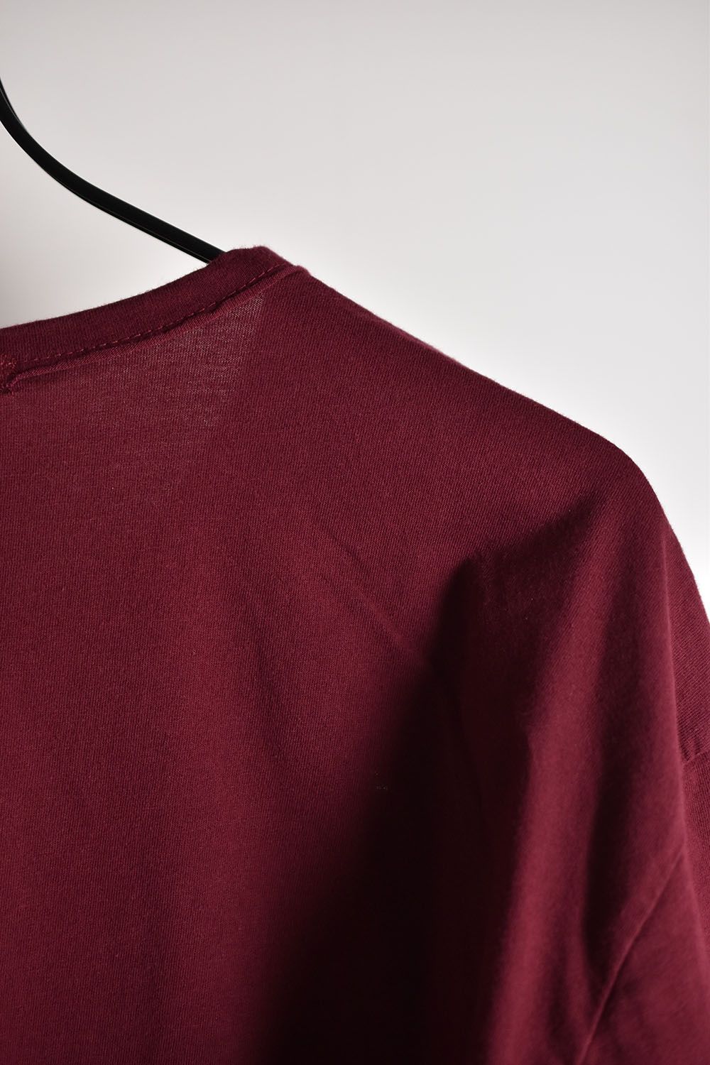 Soft Cotton Jersey Damage Layered Tee"Wine"/30-ソフトコットンジャージーダメージ加工レイヤードTシャツ"ワイン"
