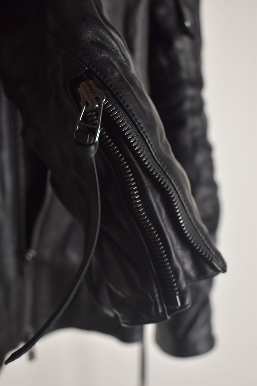 Horse Leather Hood Attachd Jacket "Black" / ホースレザーフードアタッチドジャケット"ブラック"
