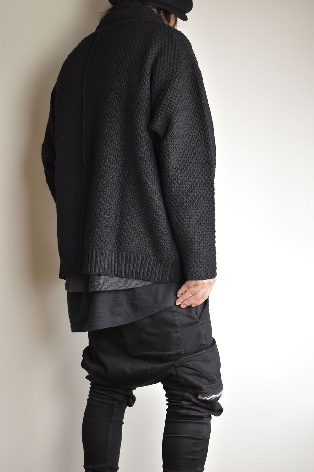 1.5G Snap Cardigan "Black" / 1.5Gスナップカーディガン"ブラック"