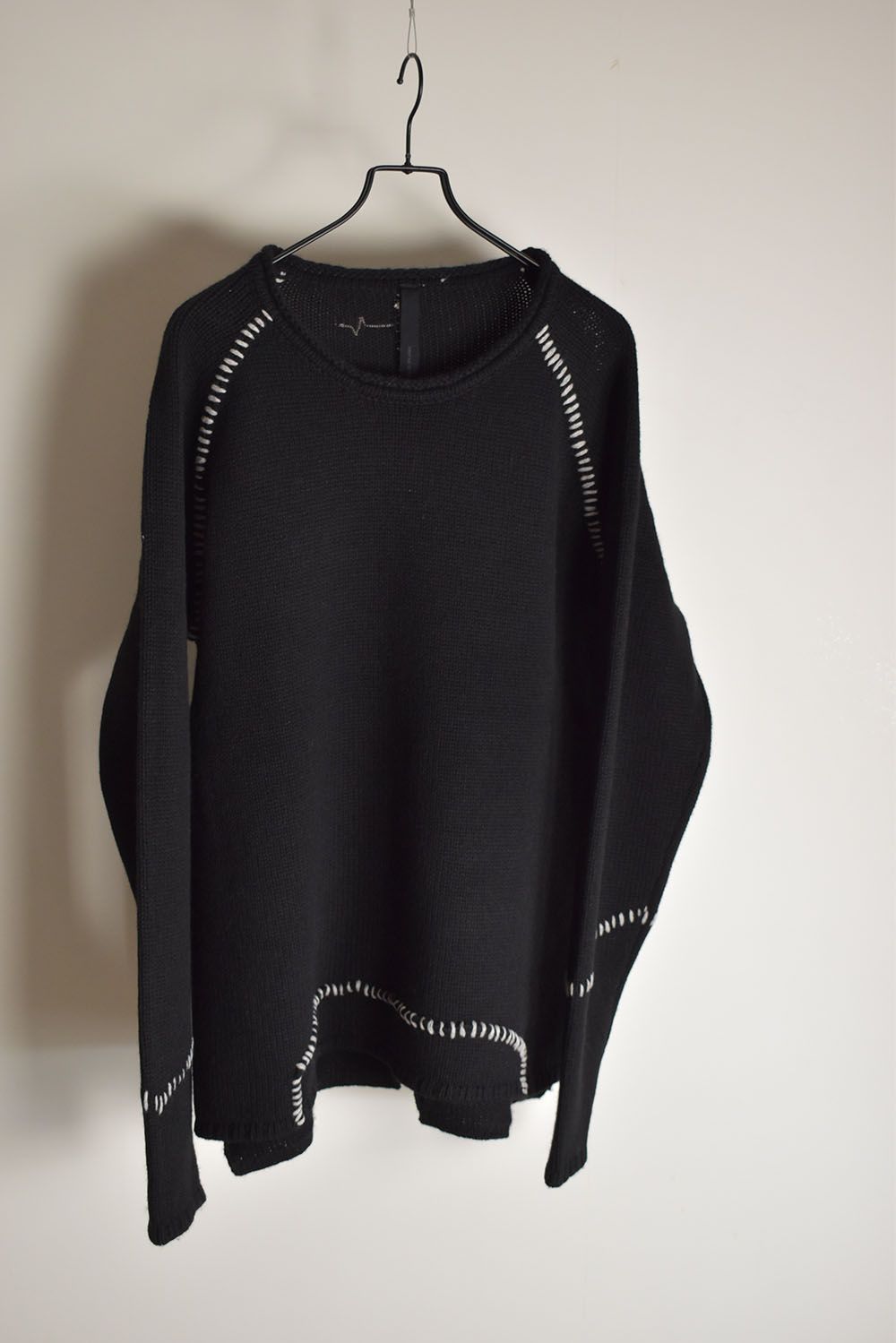 Over Lock Knit Pullover"Black" / オーバーロックニットプルオーバー"ブラック"