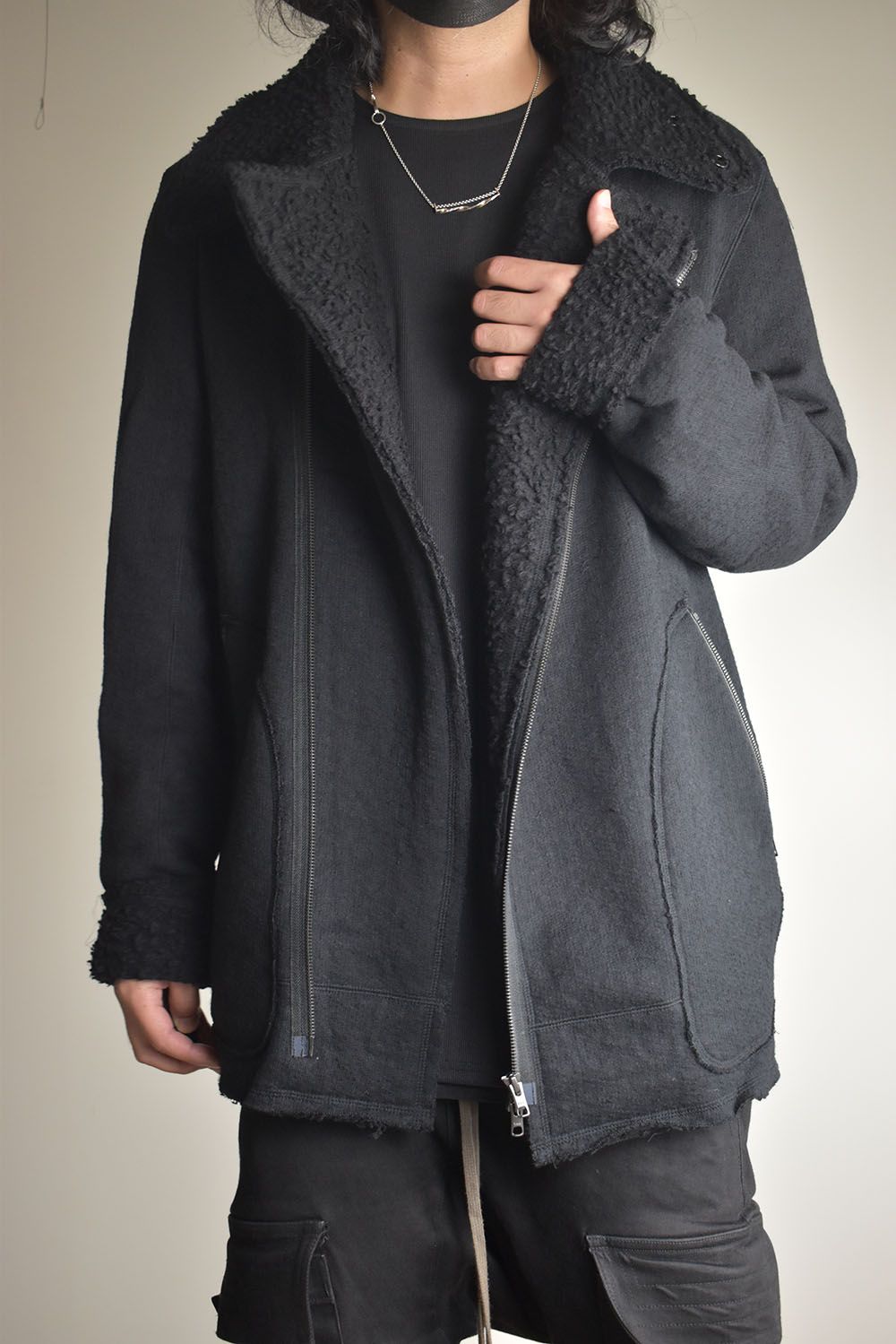 Dread Boa Zip Up Jacket"Black" / ドレッドボアジップアップジャケット"ブラック"