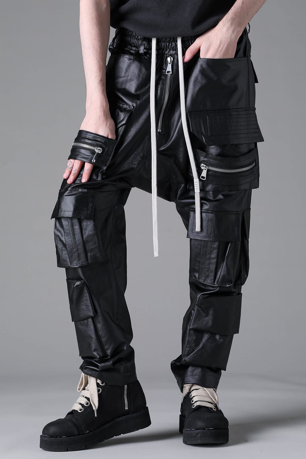 《2026AW先行予約》Cargo Sarrouel Easy Pants"Black" / カーゴサルエルイージーパンツ"ブラック"