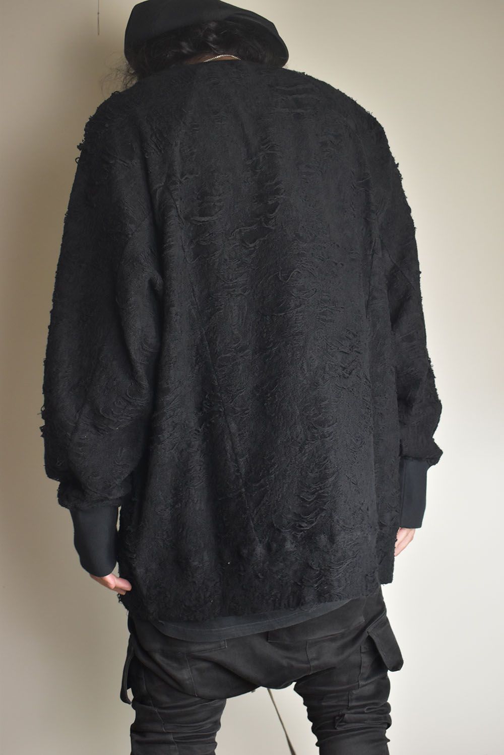 Damage Pile Dolman Top"Black" / ダメージパイル ドルマントップ"ブラック"