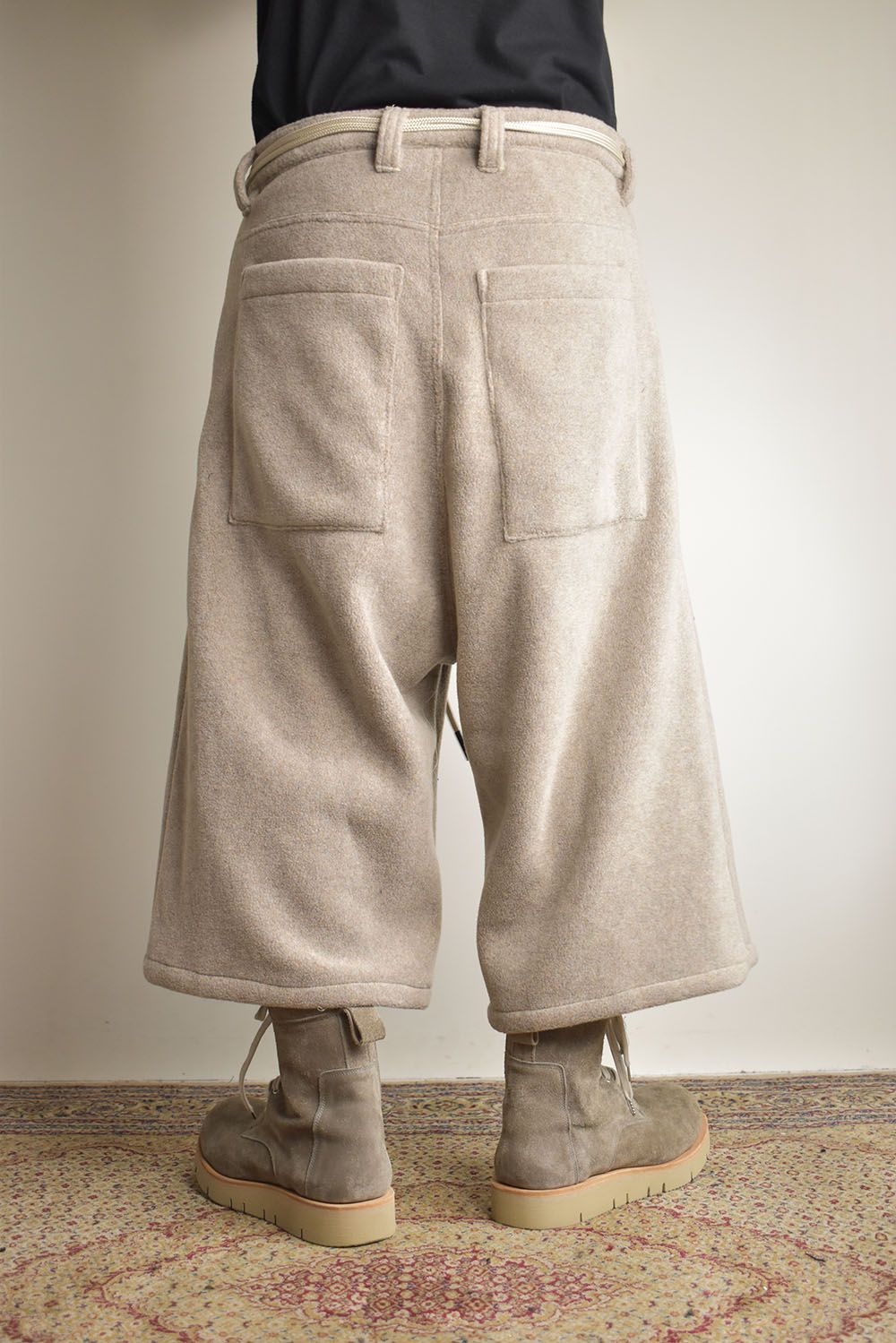 Fleece Over Cropped Pants"Beige"/フリースオーバークロップドパンツ"ベージュ"