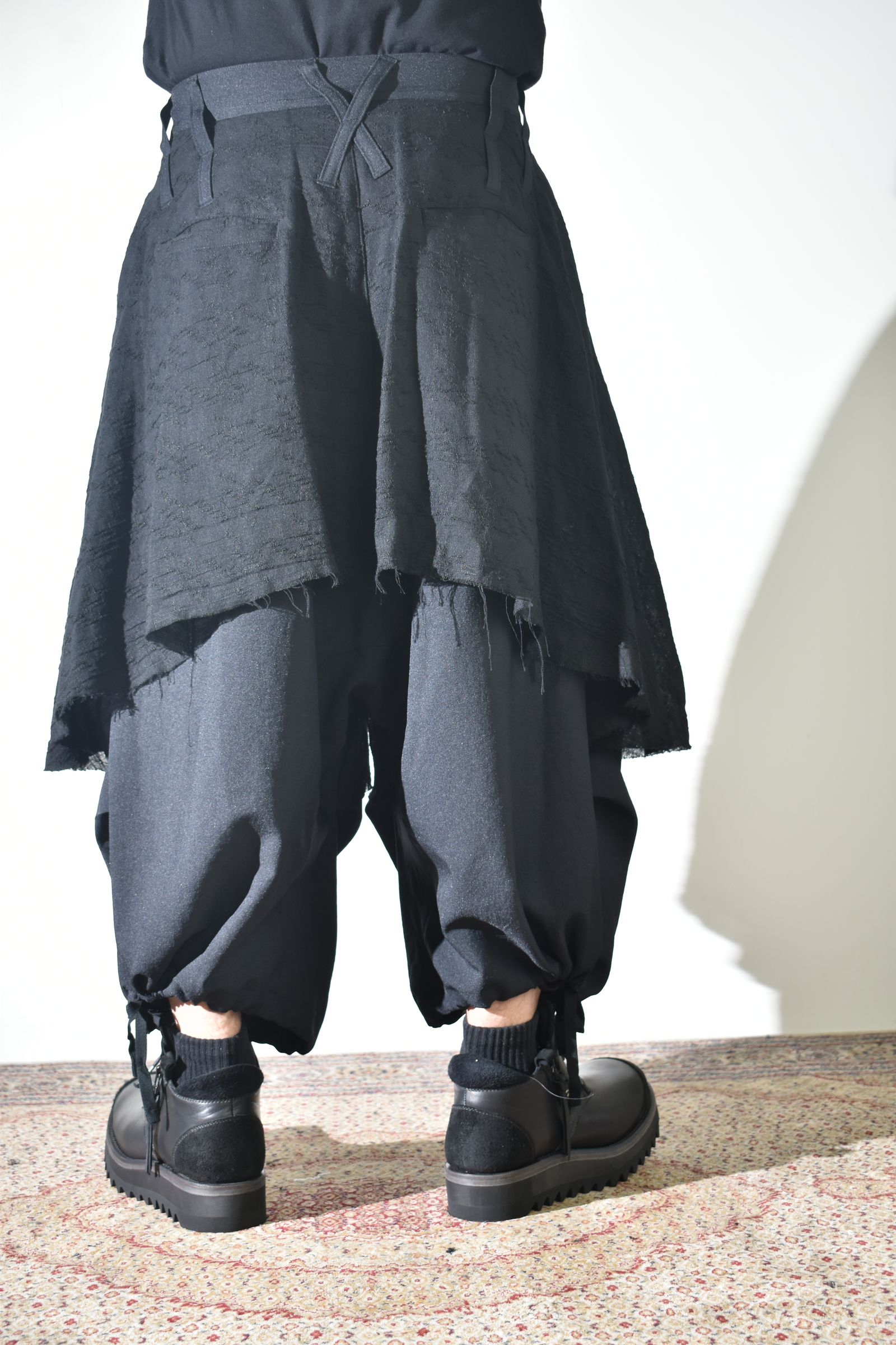Layerd Wide Sarrouel"Black" /  レイヤードワイドサルエル"ブラック"