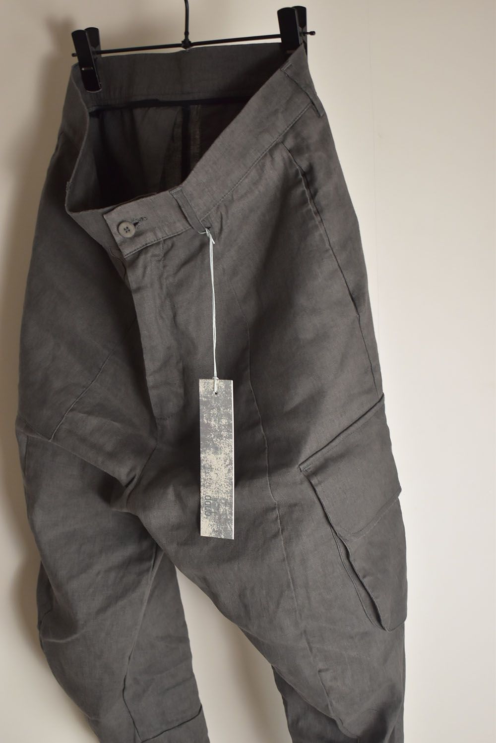 Asymmetrical Cargo Pants"Charcoal Grey" / アシンメトリーカーゴパンツ"チャコールグレー"