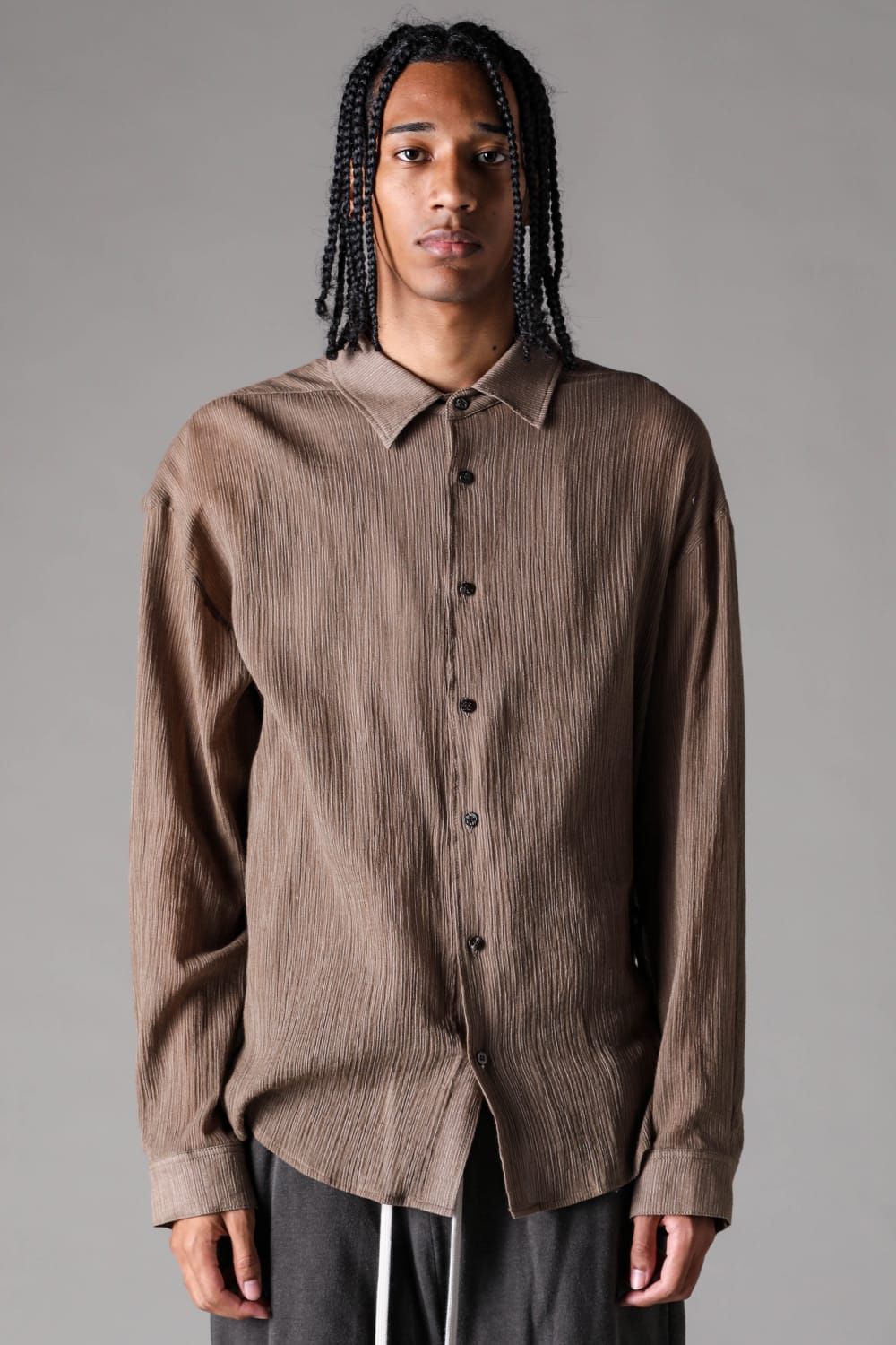 《2027SS先行予約》Stripe Buck Button Shirts"Black Stripe / White Stripe / Brown Stripe" / ストライプバックボタンシャツ"ブラックストライプ /ホワイトストライプ /ブラウンストライプ"
